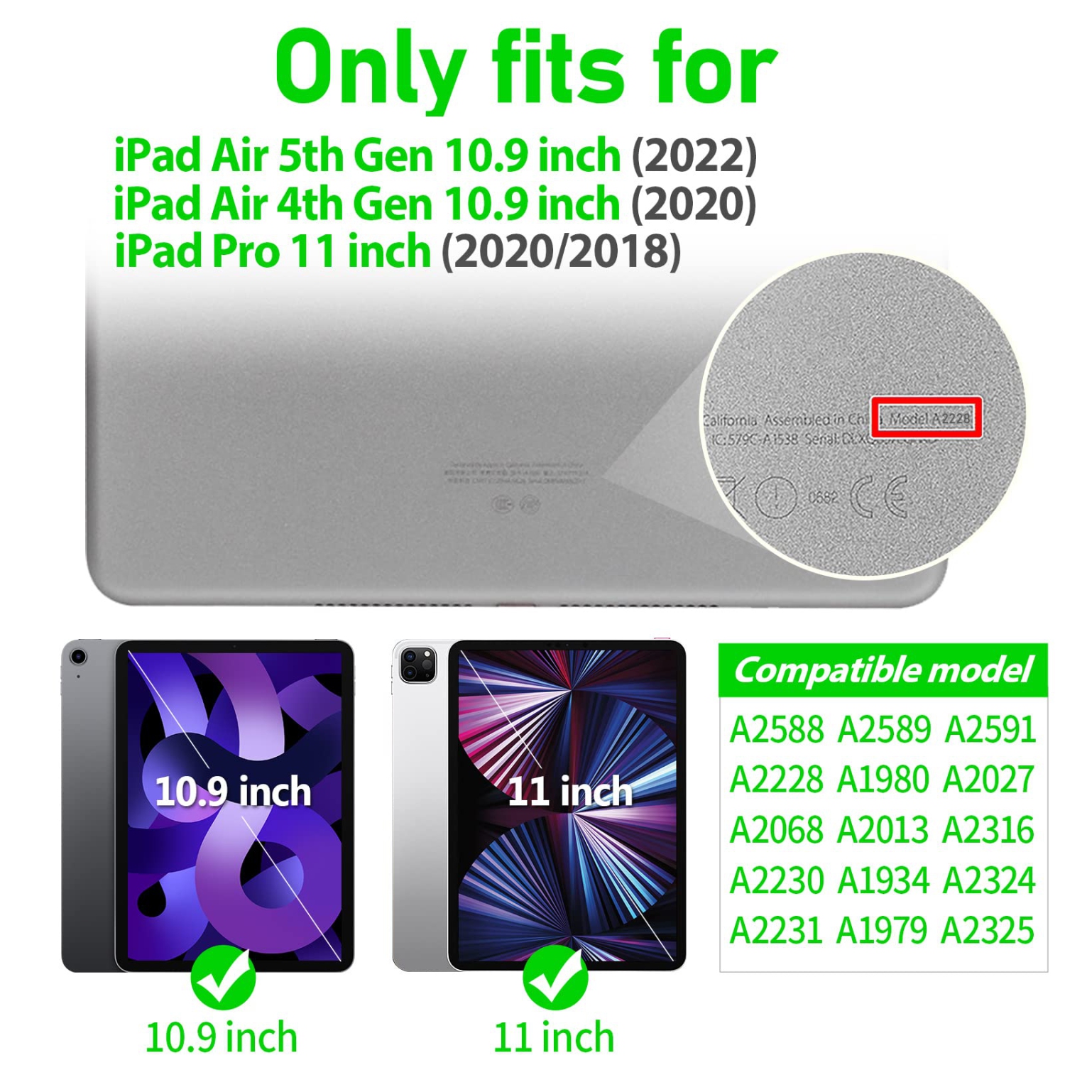 Timecity Case for iPad Air 5th/4th Generation 10.9 2022/2020, Full-Body Shockproof Tablet Cover with Screen Protector, 360°