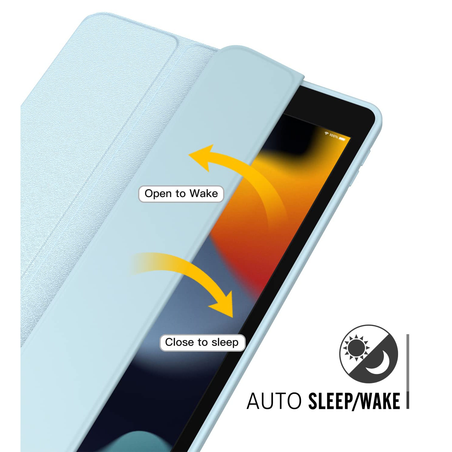 MoKo iPad 10.2 Case iPad 9th Generation 2021 / 8th Generation 2020 / 7th Generation 2019 Case with Pencil Holder, Soft TPU S