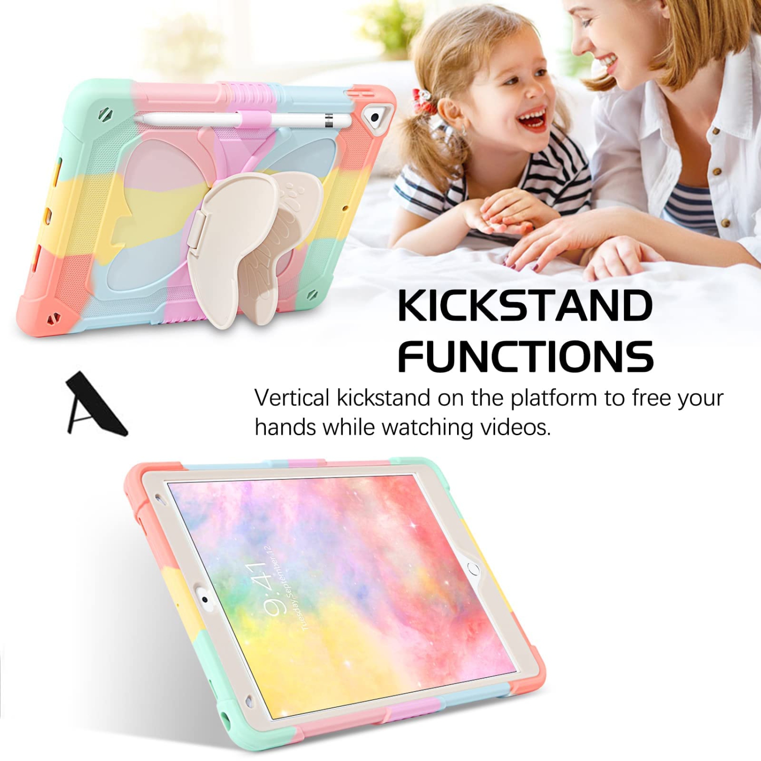 iPad 9th Generation Case, iPad 8th/7th Generation Case iPad 10.2 Case, iPad Air 3 Case [Pencil Holder] Kids Camo Case for iPad 10.2" Shockproof