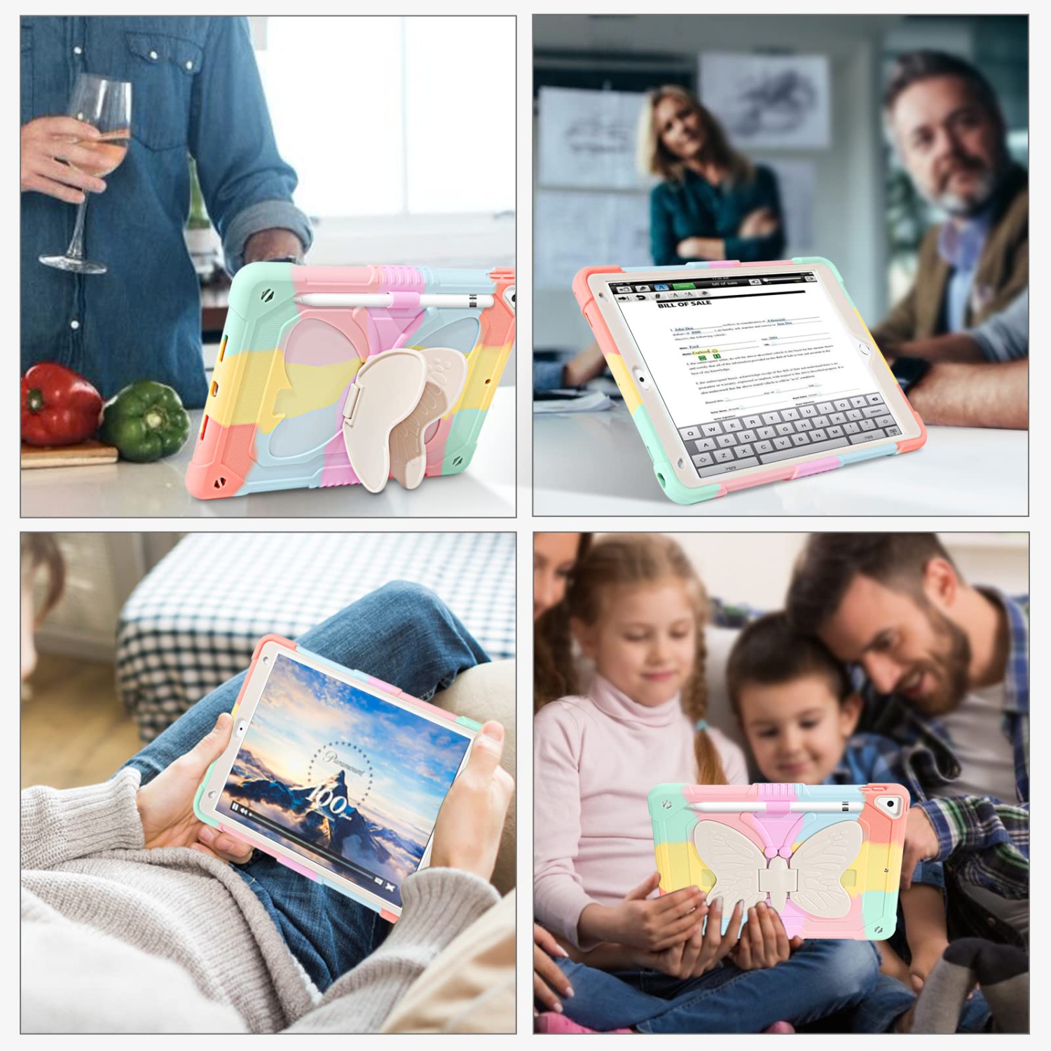 iPad 9th Generation Case, iPad 8th/7th Generation Case iPad 10.2 Case, iPad Air 3 Case [Pencil Holder] Kids Camo Case for iPad 10.2" Shockproof