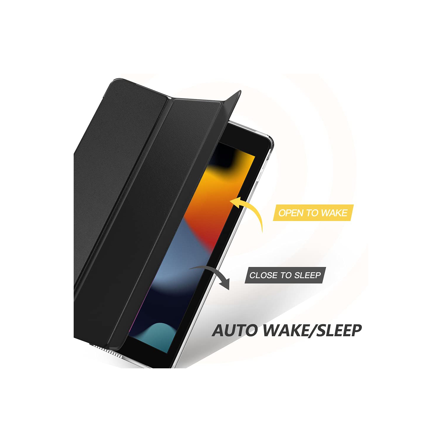 MoKo iPad 10.2 Case for iPad 9th Generation 2021/ iPad 8th Generation 2020/ iPad 7th Generation 2019, Slim Stand Hard Back S