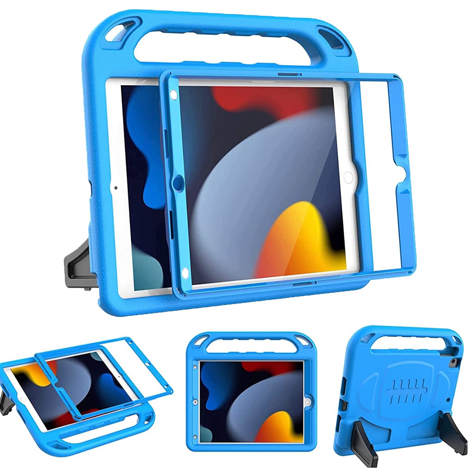 Étui pour enfants de BMOUO pour nouveau iPad 10.2 2021/2020/2019 - Étui pour iPad 9e/8e/7e génération avec protecteur d’écran intégré