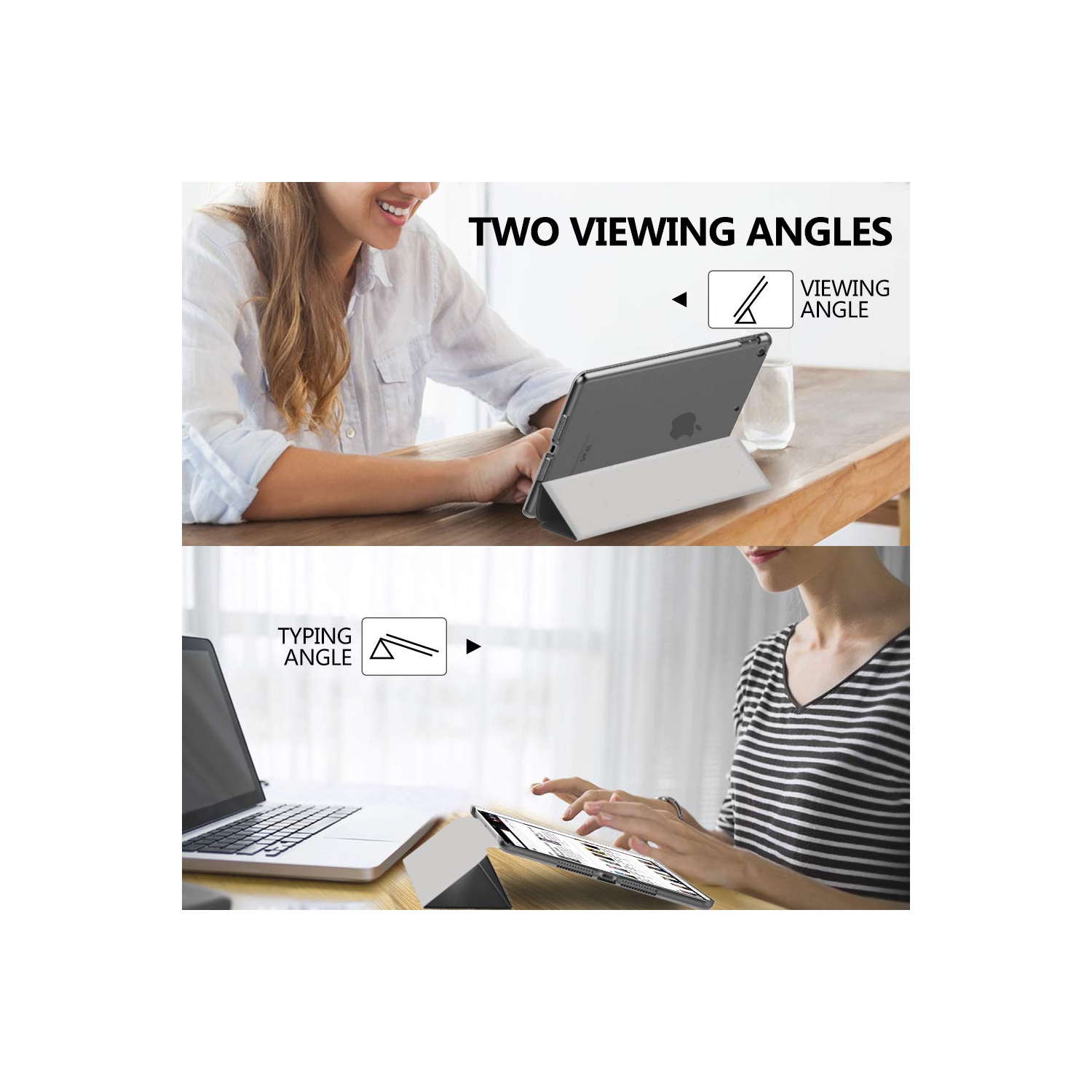 iPad 10.2 Case for iPad 9th Generation 2021/ iPad 8th Generation 2020/ iPad 7th Generation 2019, Slim Stand Hard Back Shell Smart Cover Case for iPad