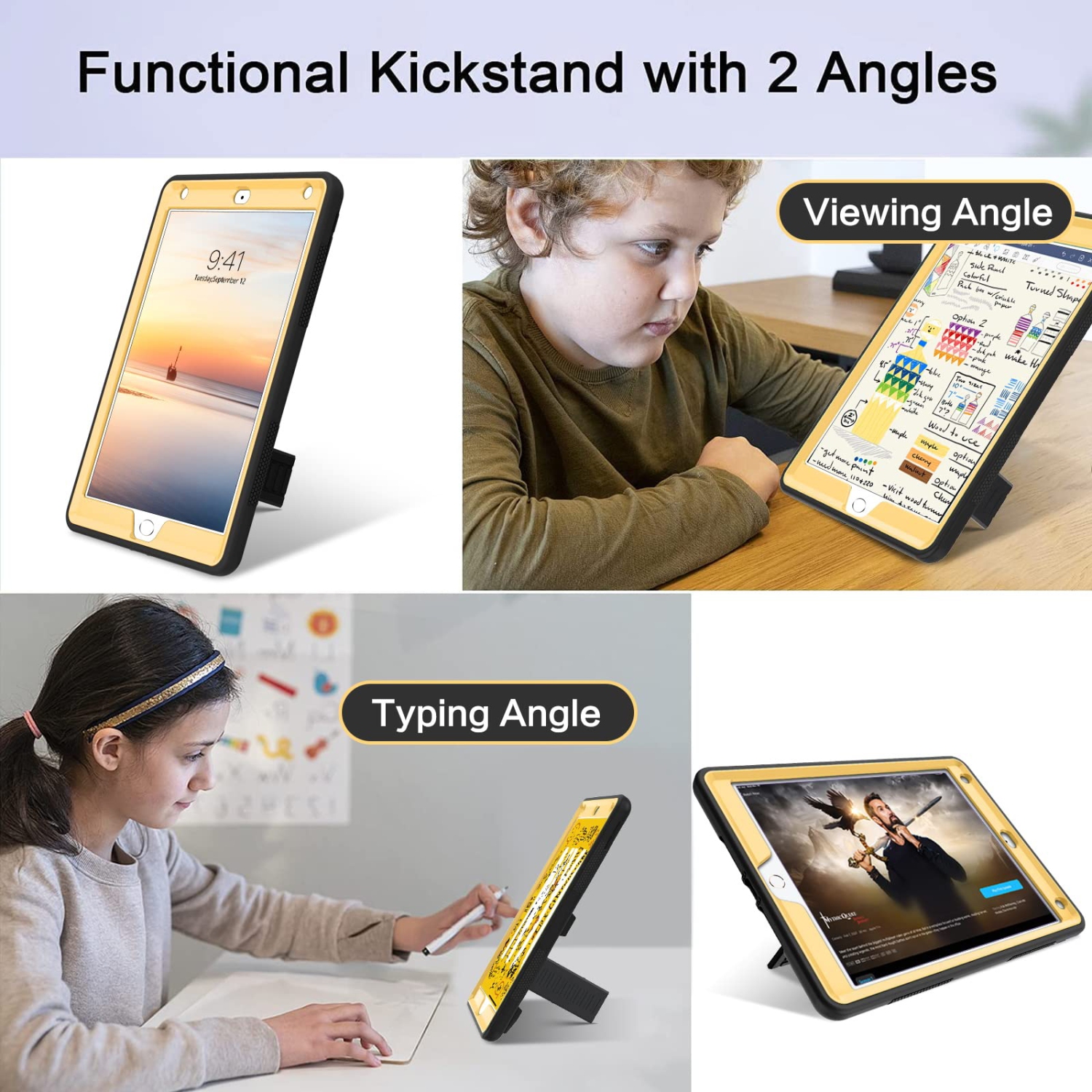 iPad 9th Generation Case, iPad 8th Generation Case, iPad 7th Gen Case, iPad 10.2 2021/2020/2019 Case, VENINGO 3 in 1 Heavy D