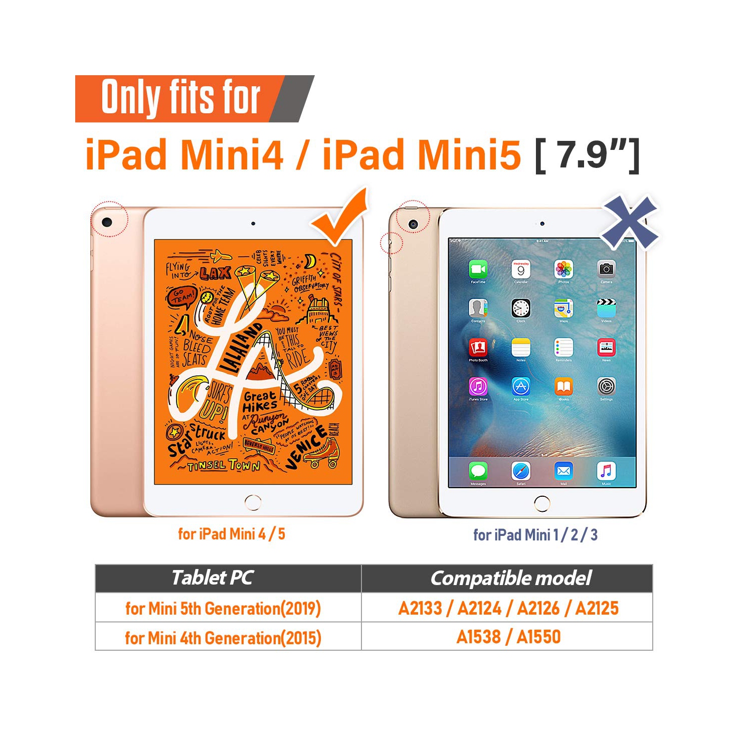 Timecity Case for iPad Mini 5 2019/ Mini 4 Case, Heavy Duty Shockproof Protective Cover with Screen Protector, 360° Rotating Stand, Hand and Shoulder