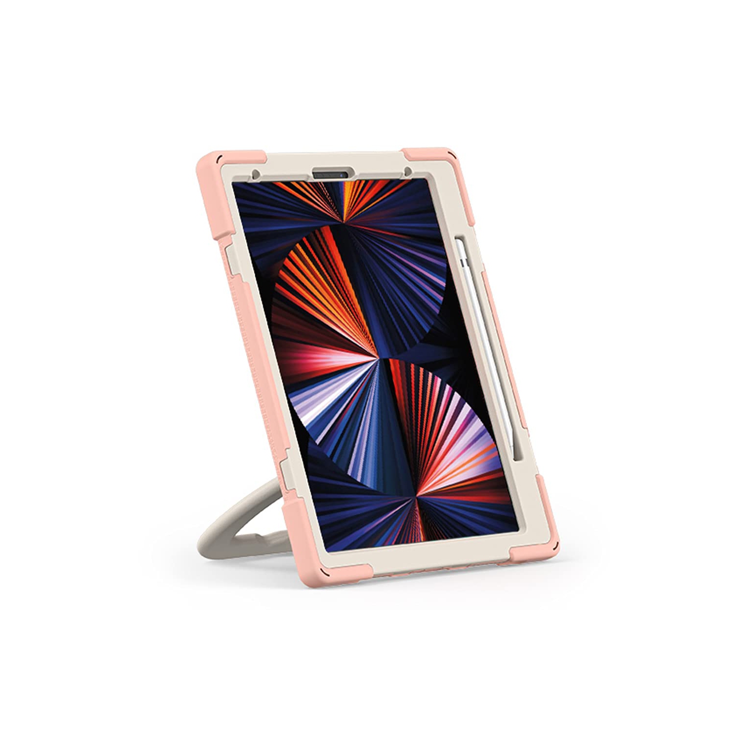 Case for iPad Pro 12.9 M2 6th/5th/4th/3rd Generation, Shockproof Rugged Kids Girls Cover for iPad 12.9 2022/2021/2020 with Pencil Holder Hand Grip