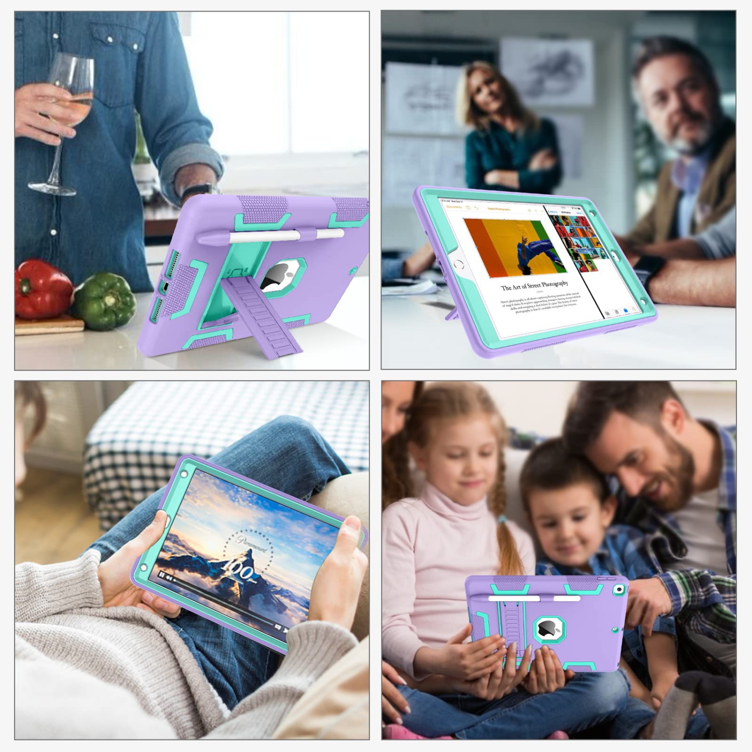 iPad 9th Generation Case, iPad 8th Generation Case, iPad 7th Gen Case, iPad 10.2 2021/2020/2019 Case, VENINGO 3 in 1 Heavy D