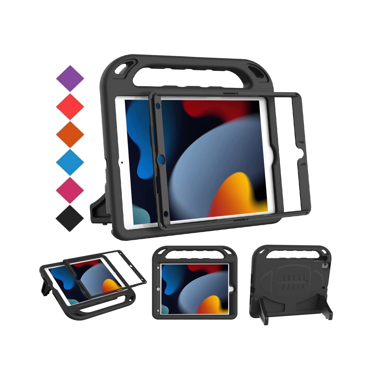 BMOUO Kids Case for New iPad 10.2 2021/2020/2019-iPad 9th/8th/7th Generation Case with Built-in Screen Protector,Shockproof