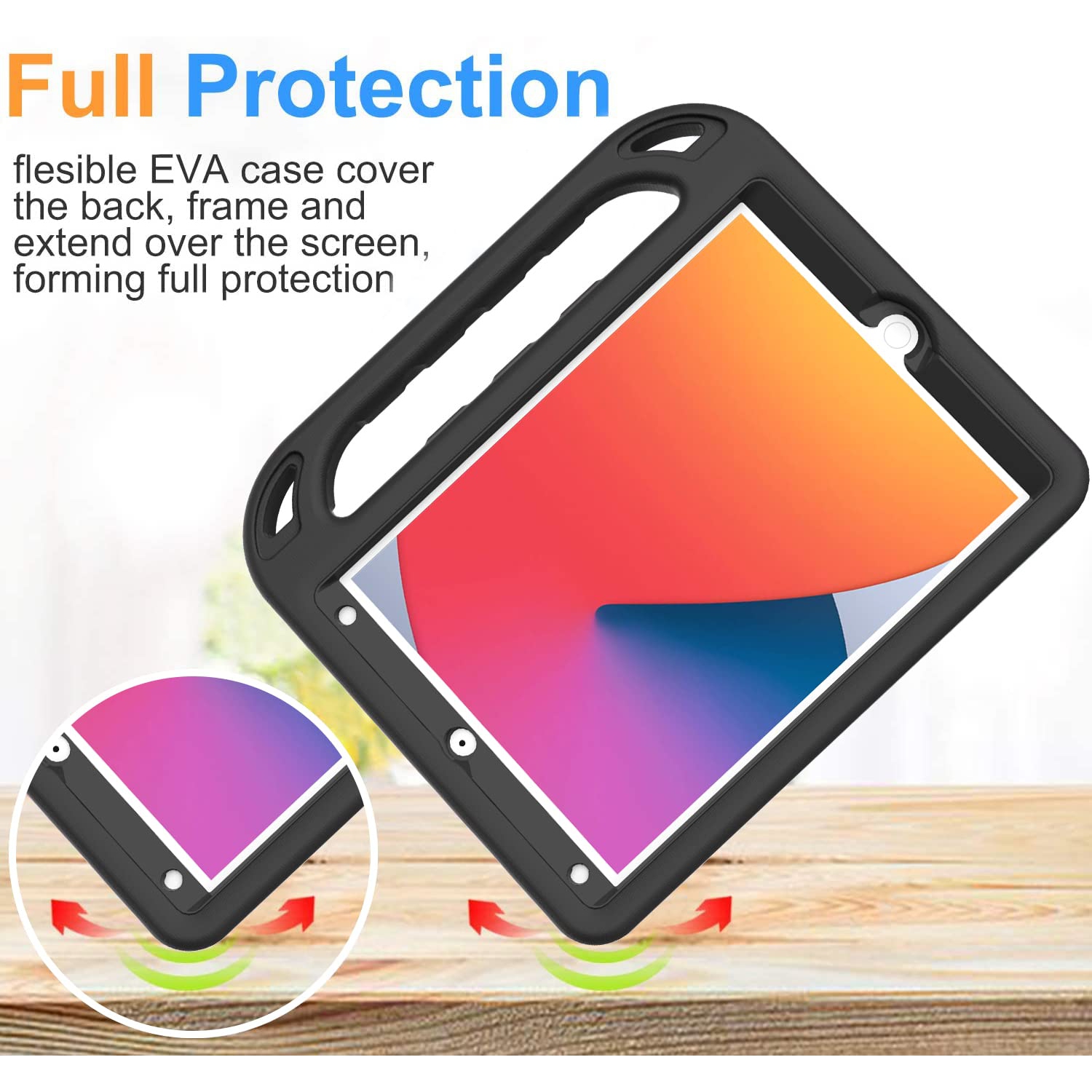 BMOUO Kids Case for New iPad 10.2 2021/2020/2019-iPad 9th/8th/7th Generation Case with Built-in Screen Protector,Shockproof