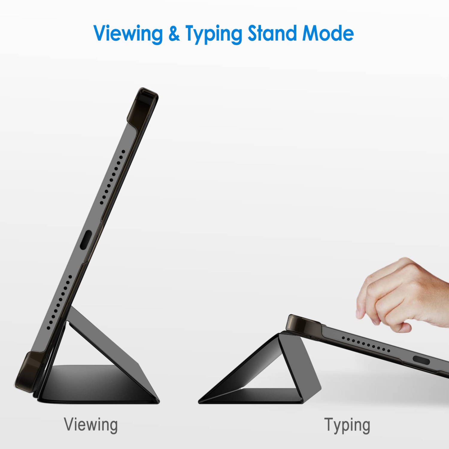 JETech Case Compatible with iPad Mini 6, Slim Stand Hard Back Shell Smart Cover with