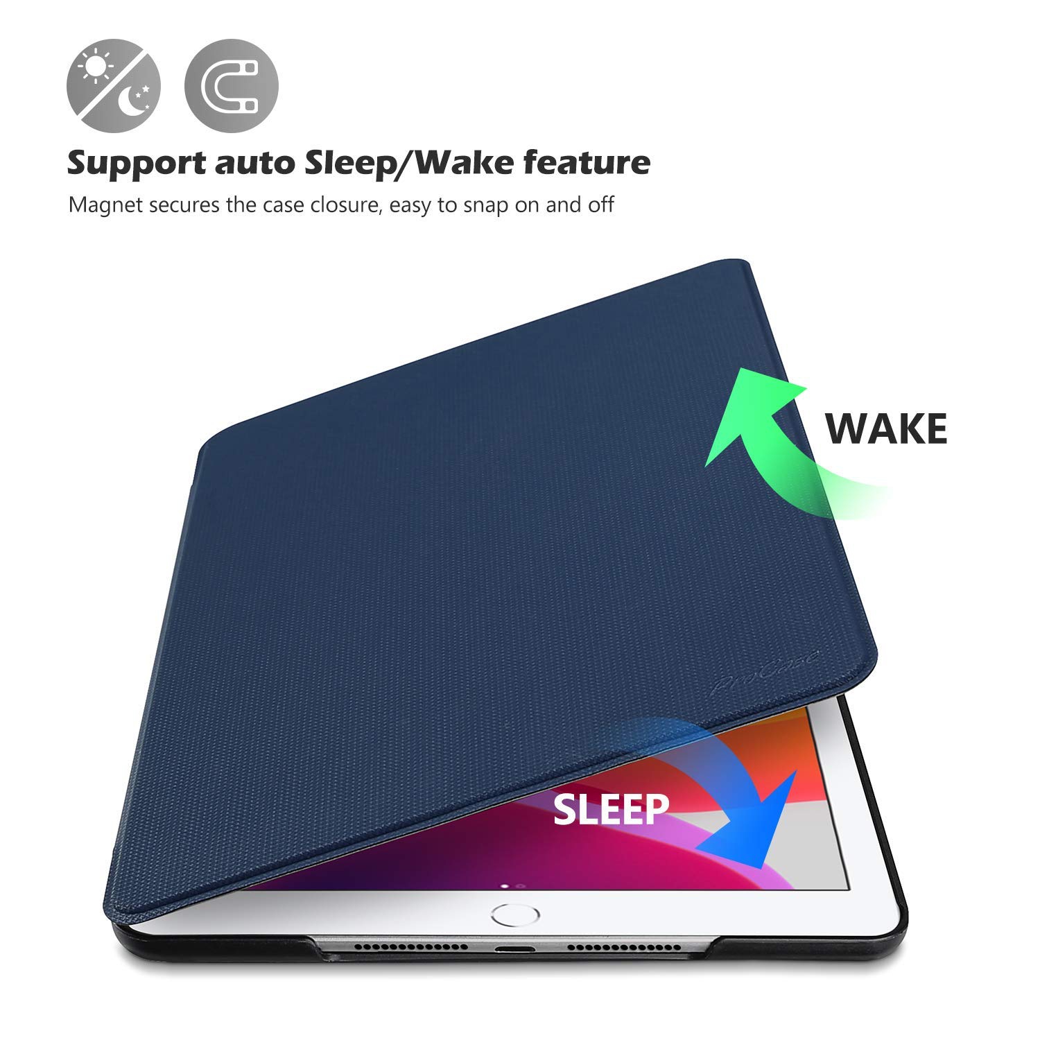 ProCase iPad 10.2 Case 2021 iPad 9th Generation / 2020 iPad 8th Generation / 2019 iPad 7th Generation Case, Slim Stand Prote