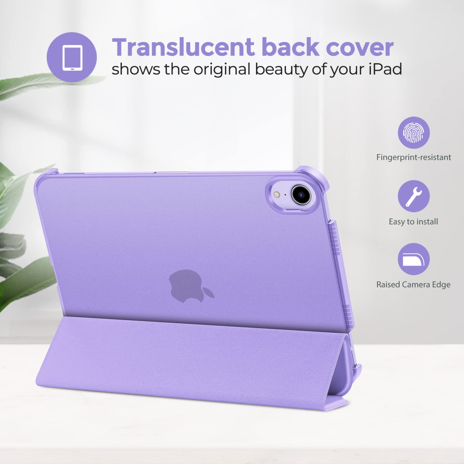 ProCase – Étui iPad mini de 6 2021 8.3 po avec protecteur Smart Cov, coque arrière rigide ultramince