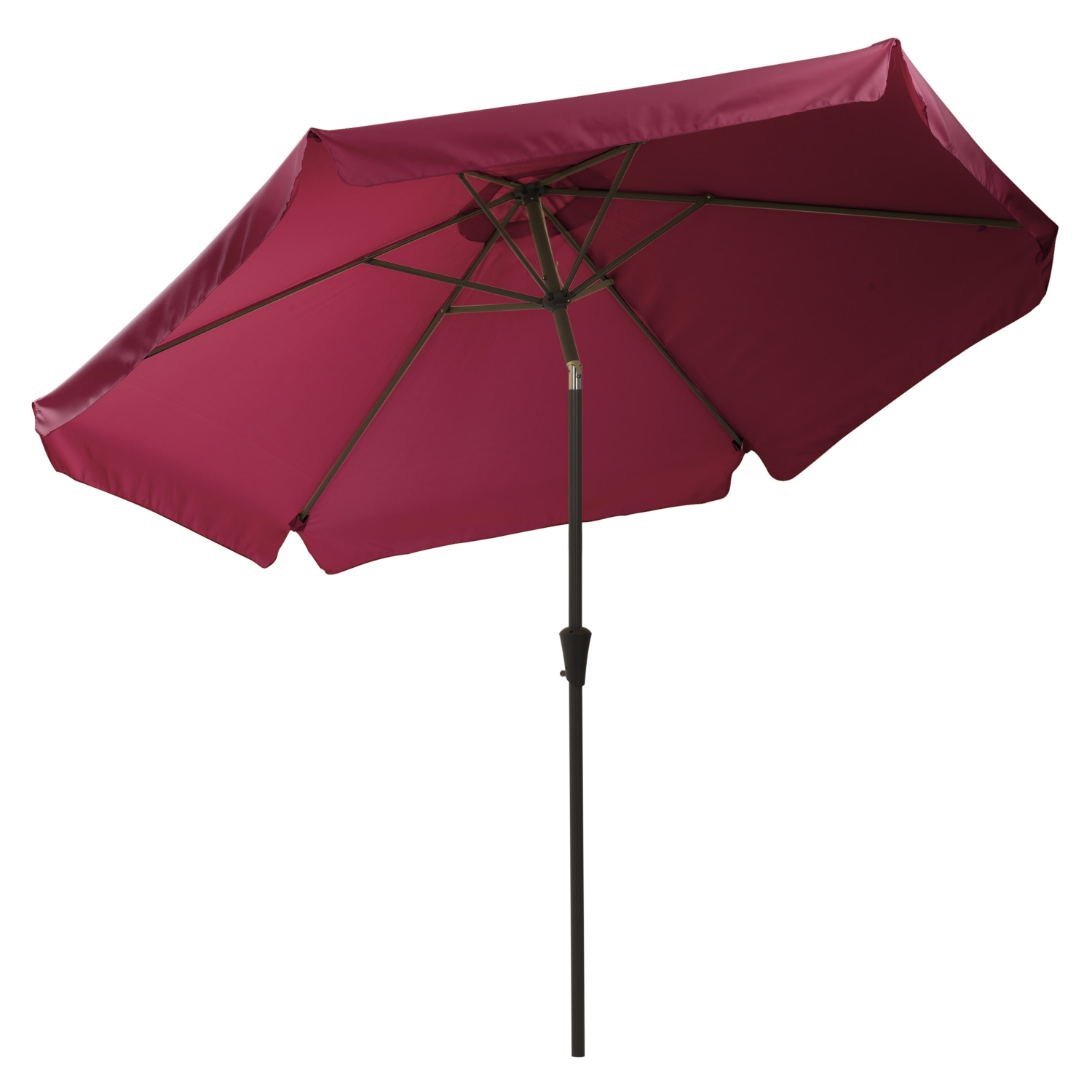 Parasol de patio excentré rouge vin 10&nbsp;pi de CorLiving