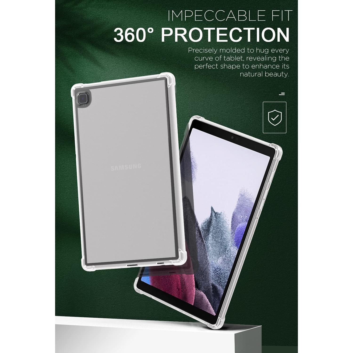 MoKo Case Fits Samsung Galaxy Tab A7 Lite 8.7-Inch 2021 Release Tablet Model, Ultra Clear Soft Flex