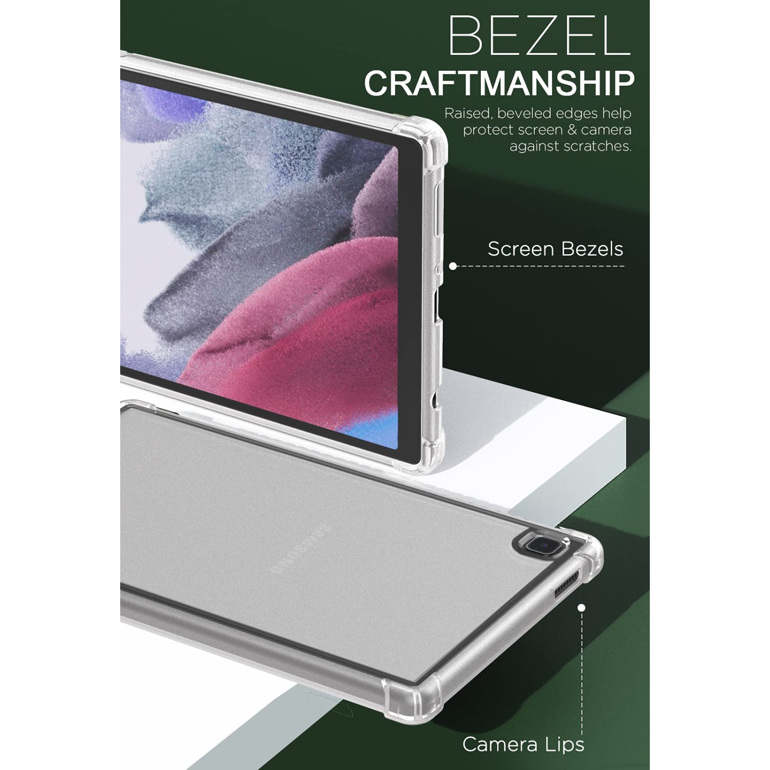 MoKo Case Fits Samsung Galaxy Tab A7 Lite 8.7-Inch 2021 Release Tablet Model, Ultra Clear Soft Flex