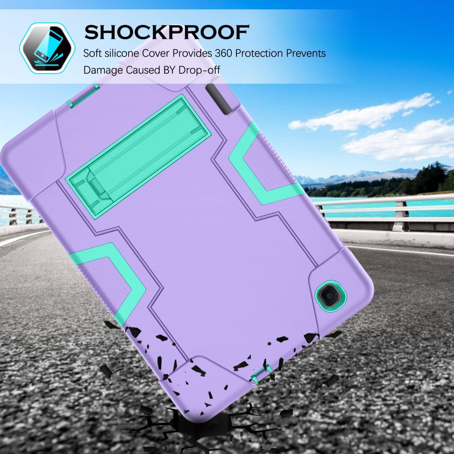 Galaxy Tab S6 Lite Case YINLAI Samsung Tab S6 Lite Cases with Pencil Holder 3 in 1 Rubber Shockproof Heavy Duty Full Body Pr