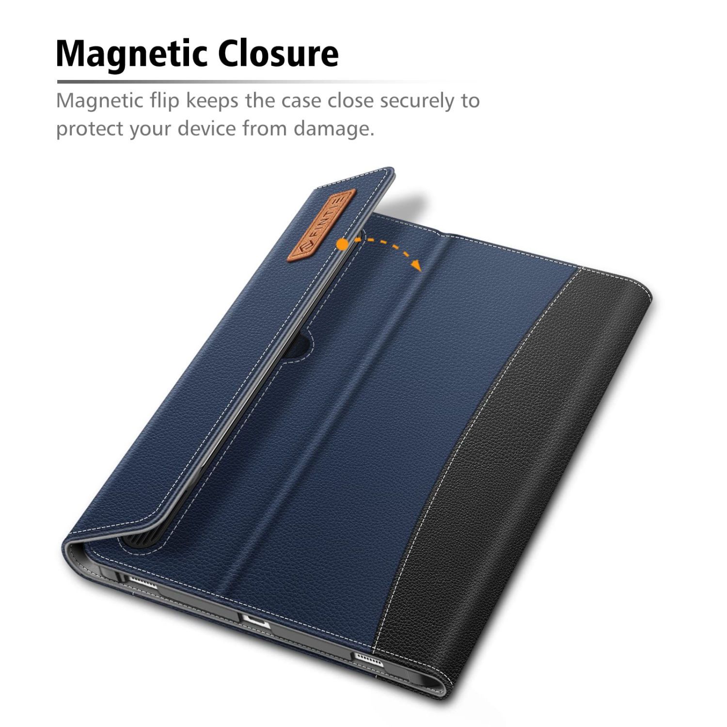 Samsung Galaxy Tab S8 Plus 2022/S7 FE 2021/S7 Plus 2020 12.4 Inch with S Pen Holder, Multiple Angle Portfolio Cover with Pocket Auto Sleep/Wake, Navy