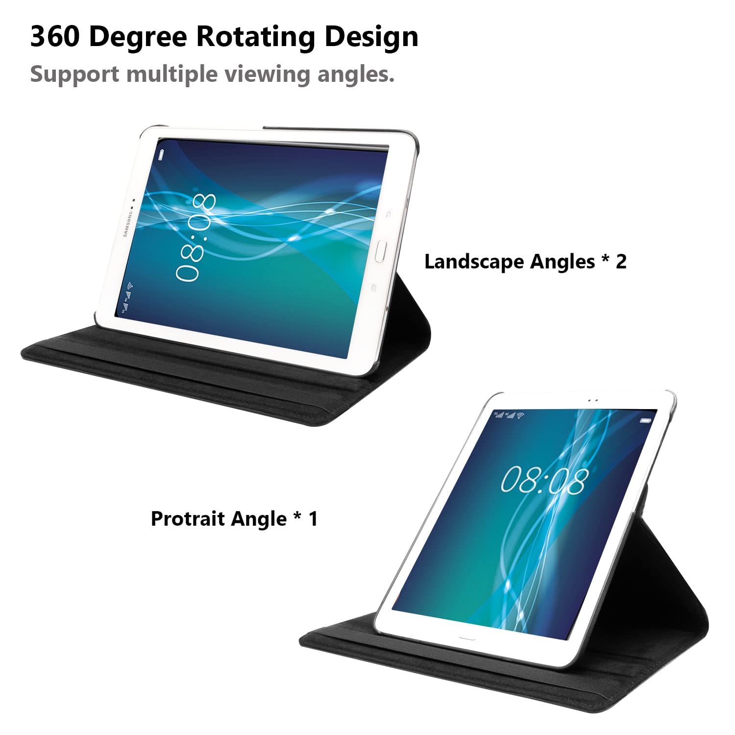 Étui pour Galaxy Tab S2 de 9.7 po de Samsung, support pivotant à 360 degrés petit