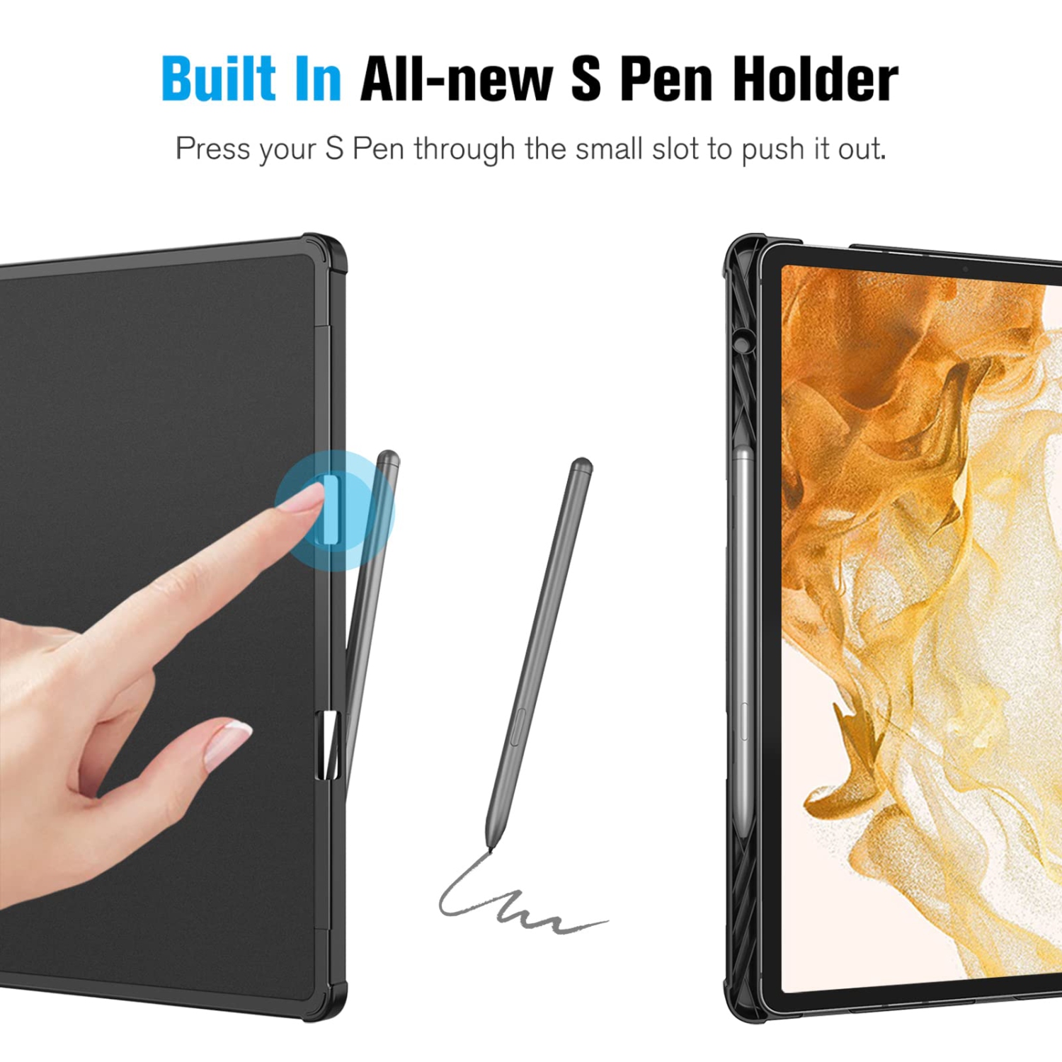 Fintie Case for Samsung Galaxy Tab S8 Plus 2022/S7 FE 2021/S7 Plus 2020 12.4 inch with S Pen Holder, Multi-Angle Viewing Cov