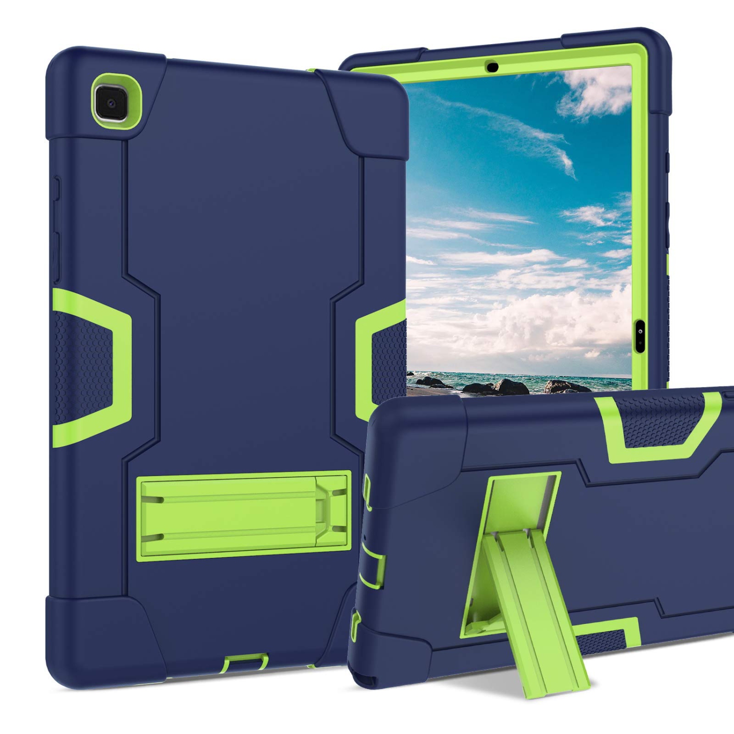 Étui 2020 pour Galaxy Tab A7 de 10.4 po, béquille DUEDUE, coque rigide hybride robuste 3-en-1, protecteur intégral résistant aux chocs