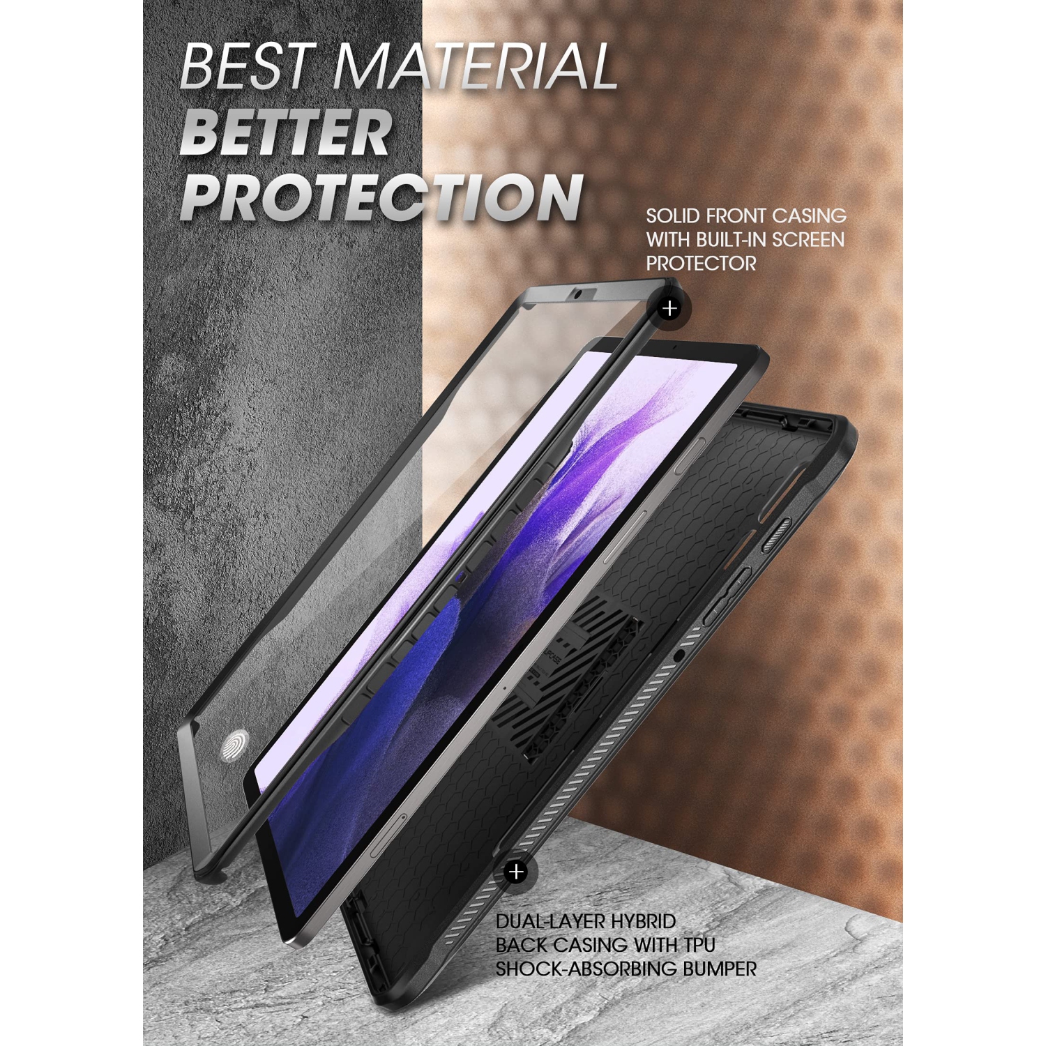 Unicorn Beetle Pro Series Case for Samsung Galaxy Tab S7 FE 12.4 Inch, Full-Body Rugged Heavy Duty Case with Built-in Screen Protector & S Pen Holder