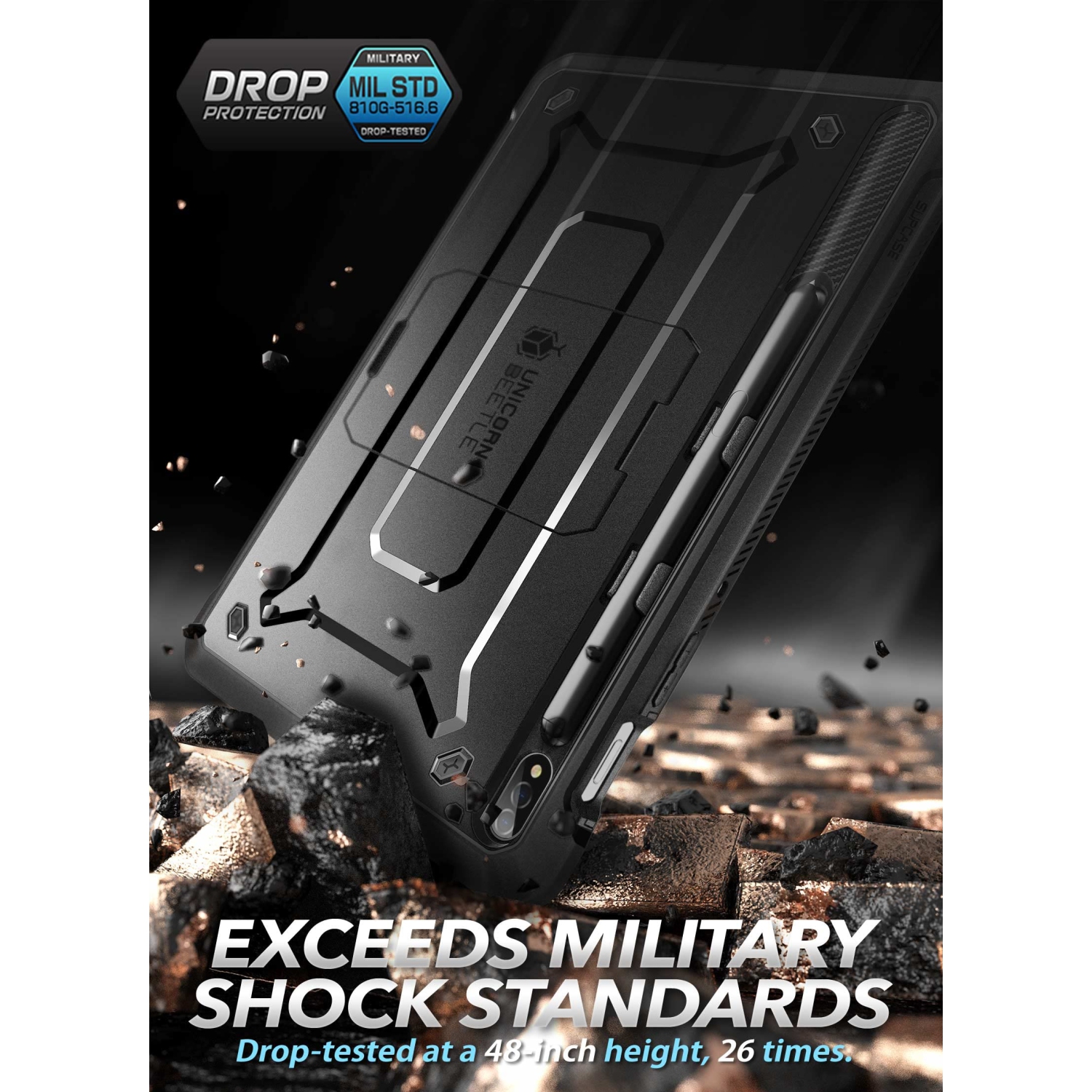 SPCASE Unicorn Beetle Pro Series pour Galaxy Tab S8 Ultra de Samsung, protecteur d’écran intégré et support S Pen