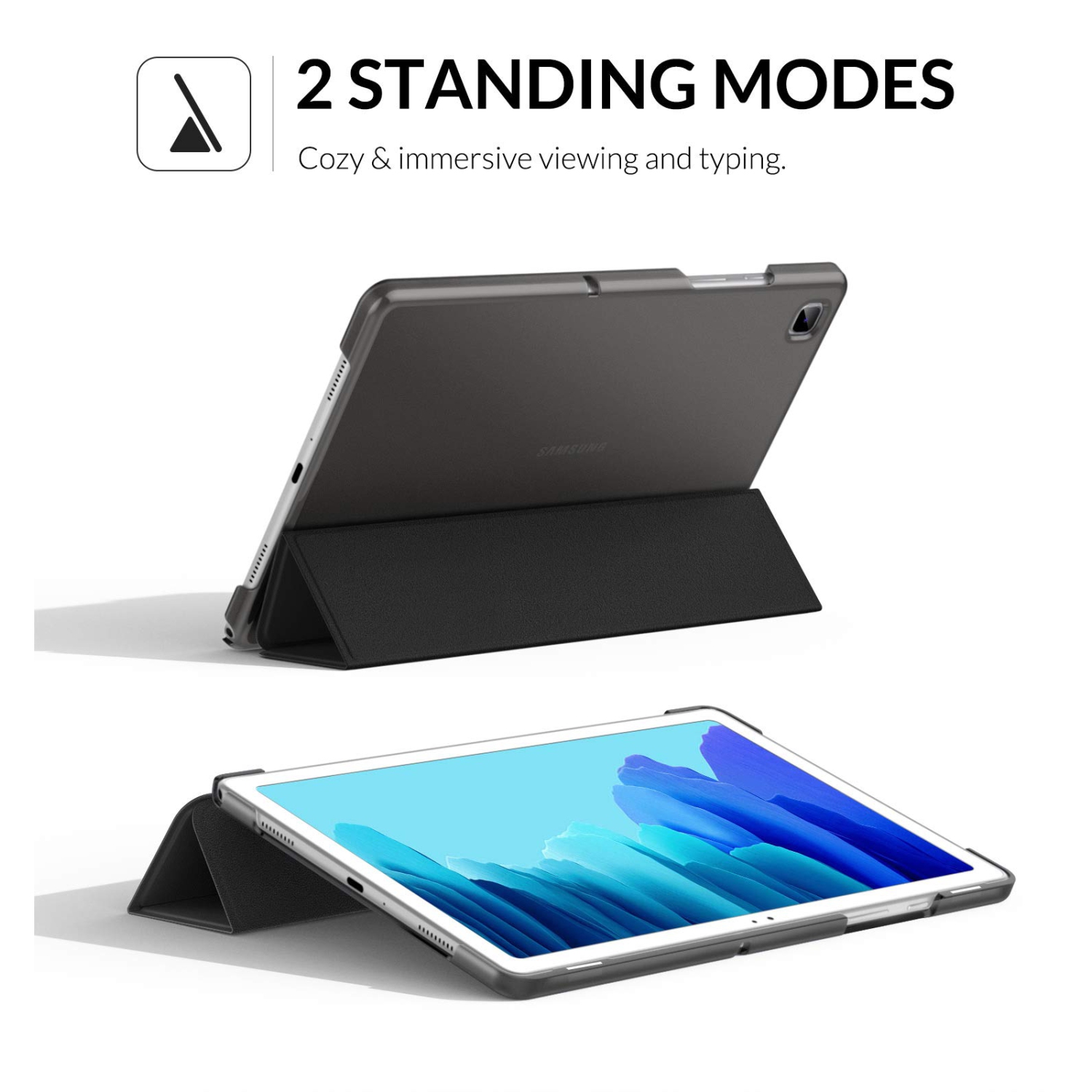 Étui Ko convenant à la Galaxy Tab A7 de 10.4 po de Samsung, étui rigide léger avec support Smart pour sa