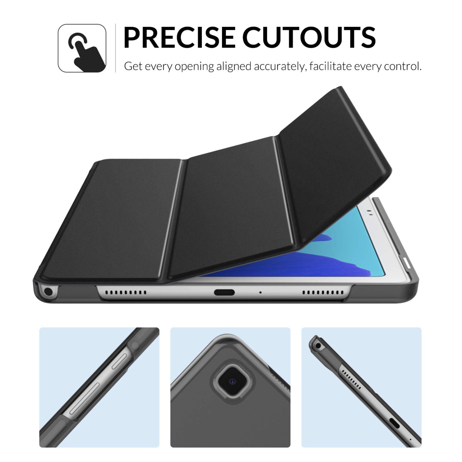 Étui Ko convenant à la Galaxy Tab A7 de 10.4 po de Samsung, étui rigide léger avec support Smart pour sa