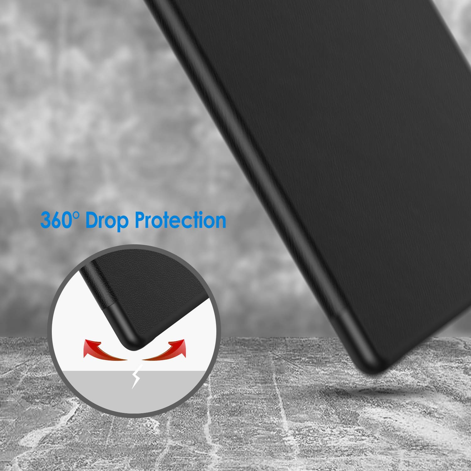 Étui JETech compatible avec la Galaxy Tab A de 10.1 2019 Po de Samsung - Noir