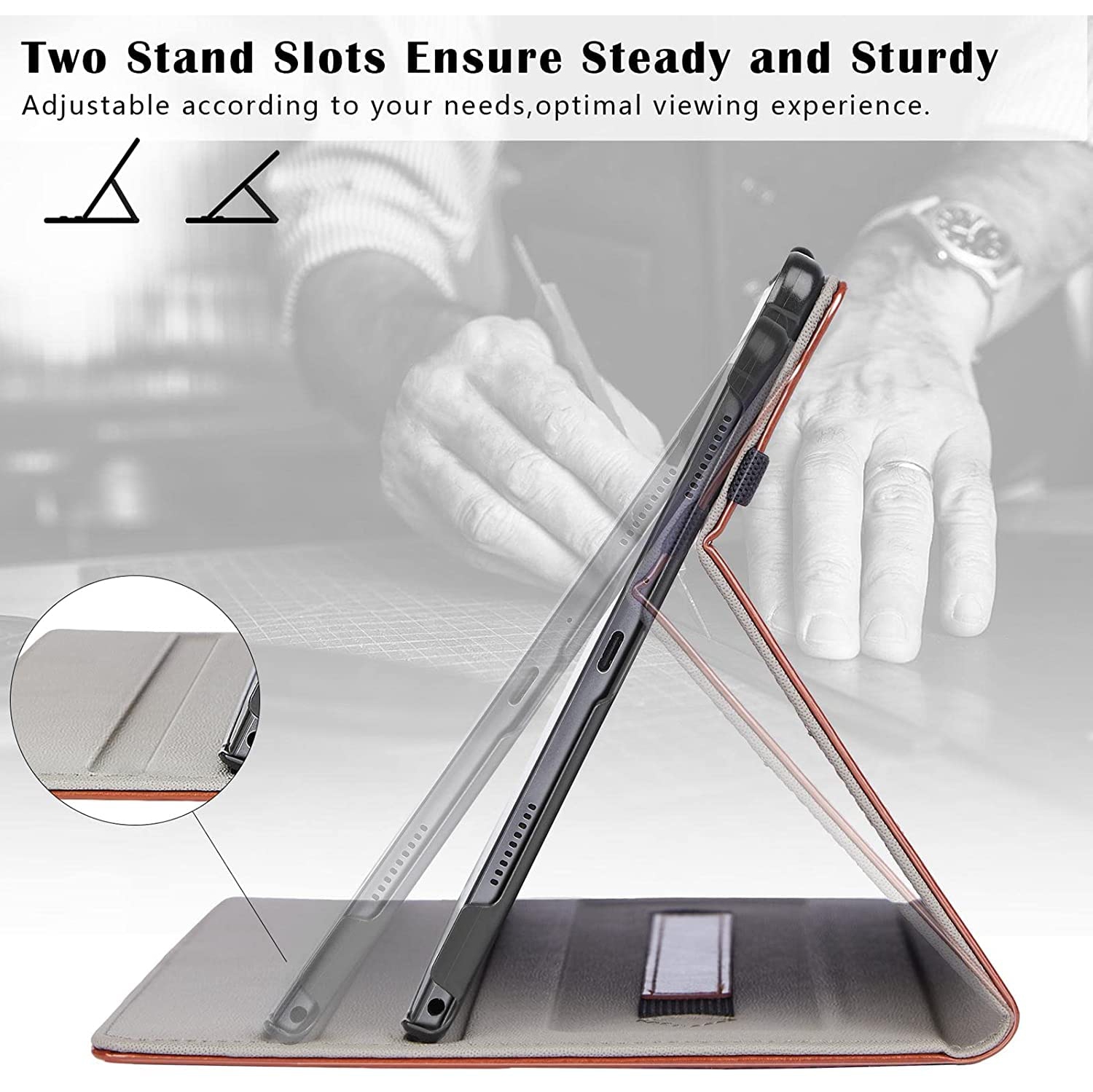 ZtotopCases for Samsung Galaxy Tab A8 10.5" 2022 Case, Premium PU Leather Case with Auto Wake & Sleep, Front Pocket & Multip