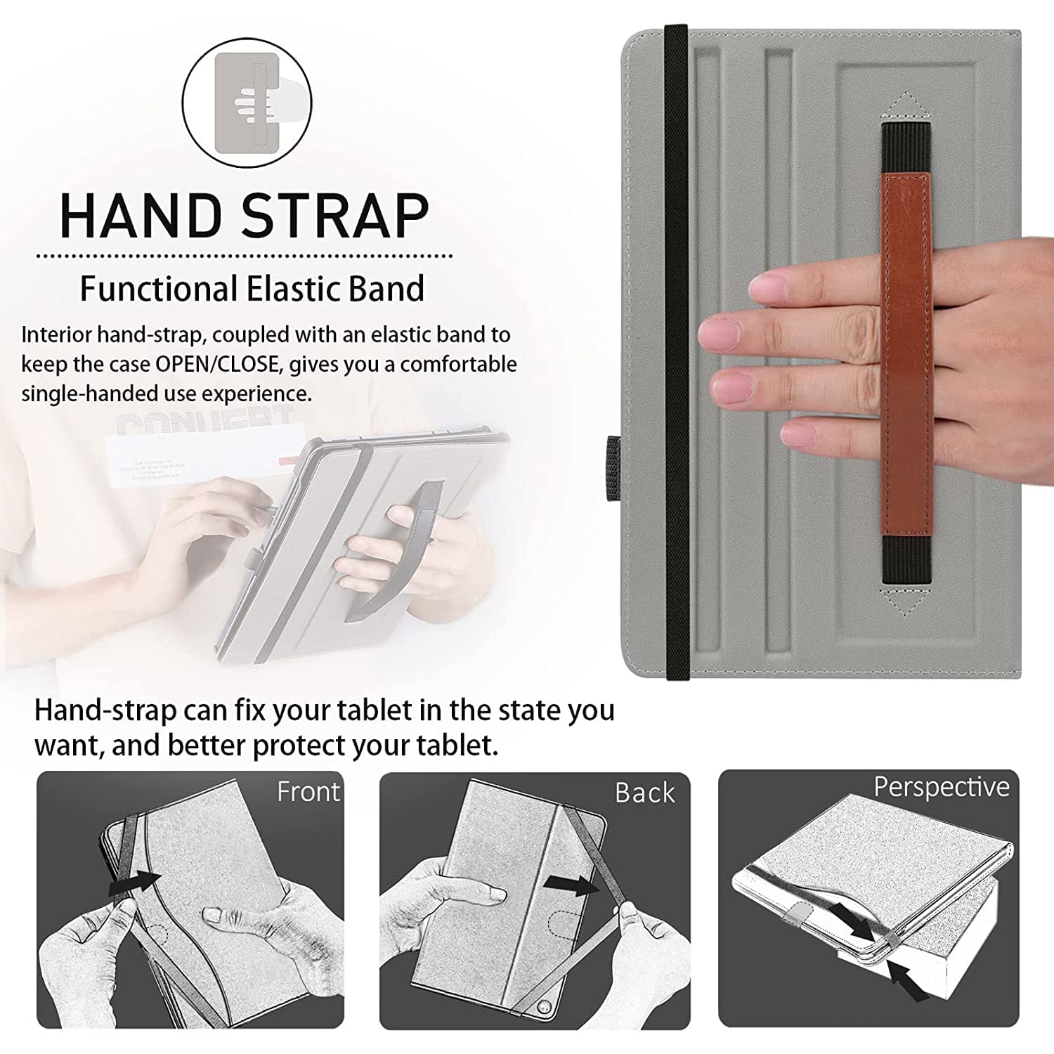 ZtotopCases for Samsung Galaxy Tab A8 10.5" 2022 Case, Premium PU Leather Case with Auto Wake & Sleep, Front Pocket & Multip