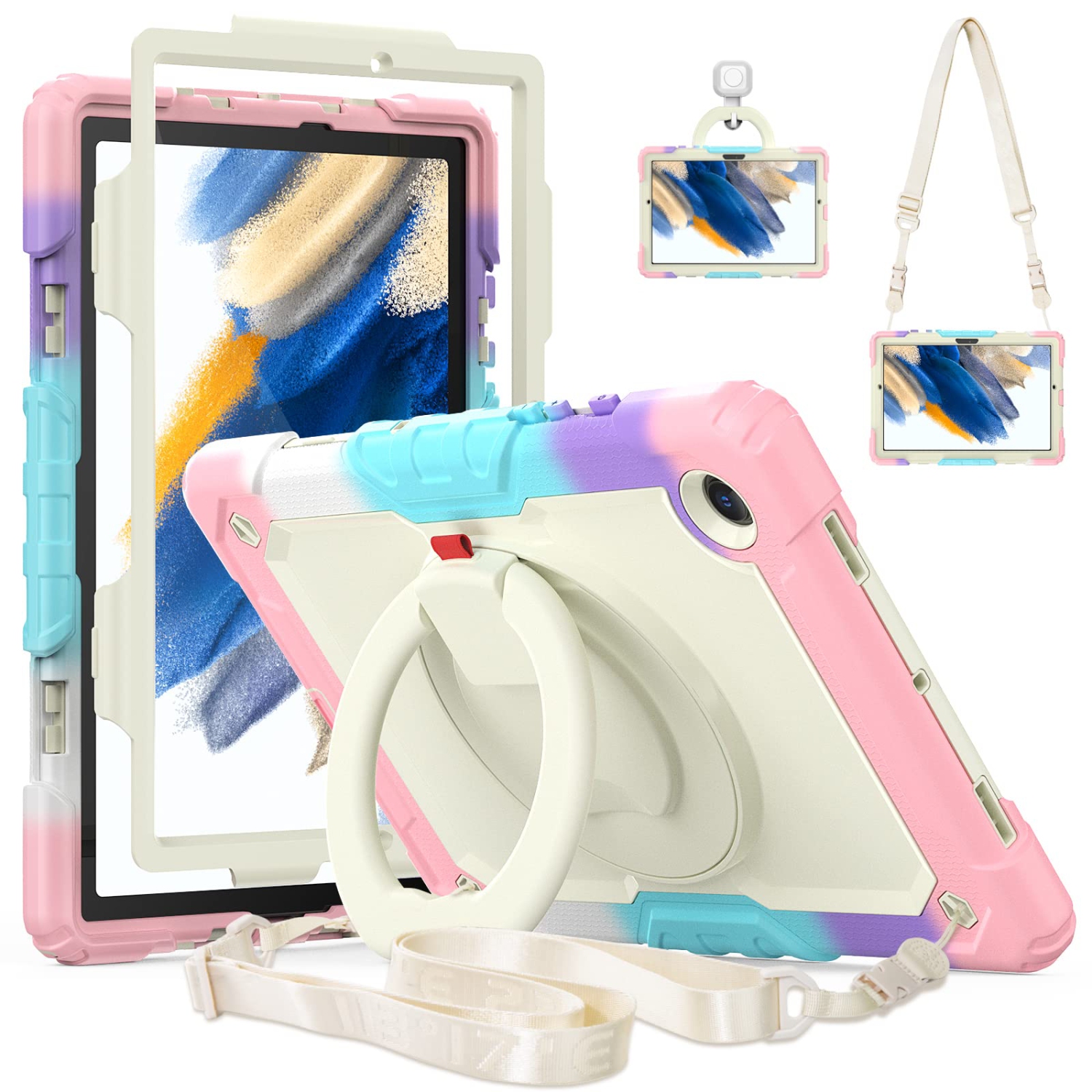 Samsung Galaxy Tab A8 Case 10.5 inch 2021(SM-X200/X205/X207), HXCASEAC Shockproof Cover with Screen Protector, S Pen Holder,