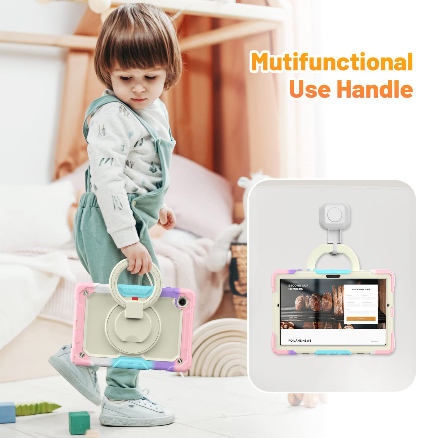 Samsung Galaxy Tab A8 Case 10.5 inch 2021(SM-X200/X205/X207), HXCASEAC Shockproof Cover with Screen Protector, S Pen Holder,