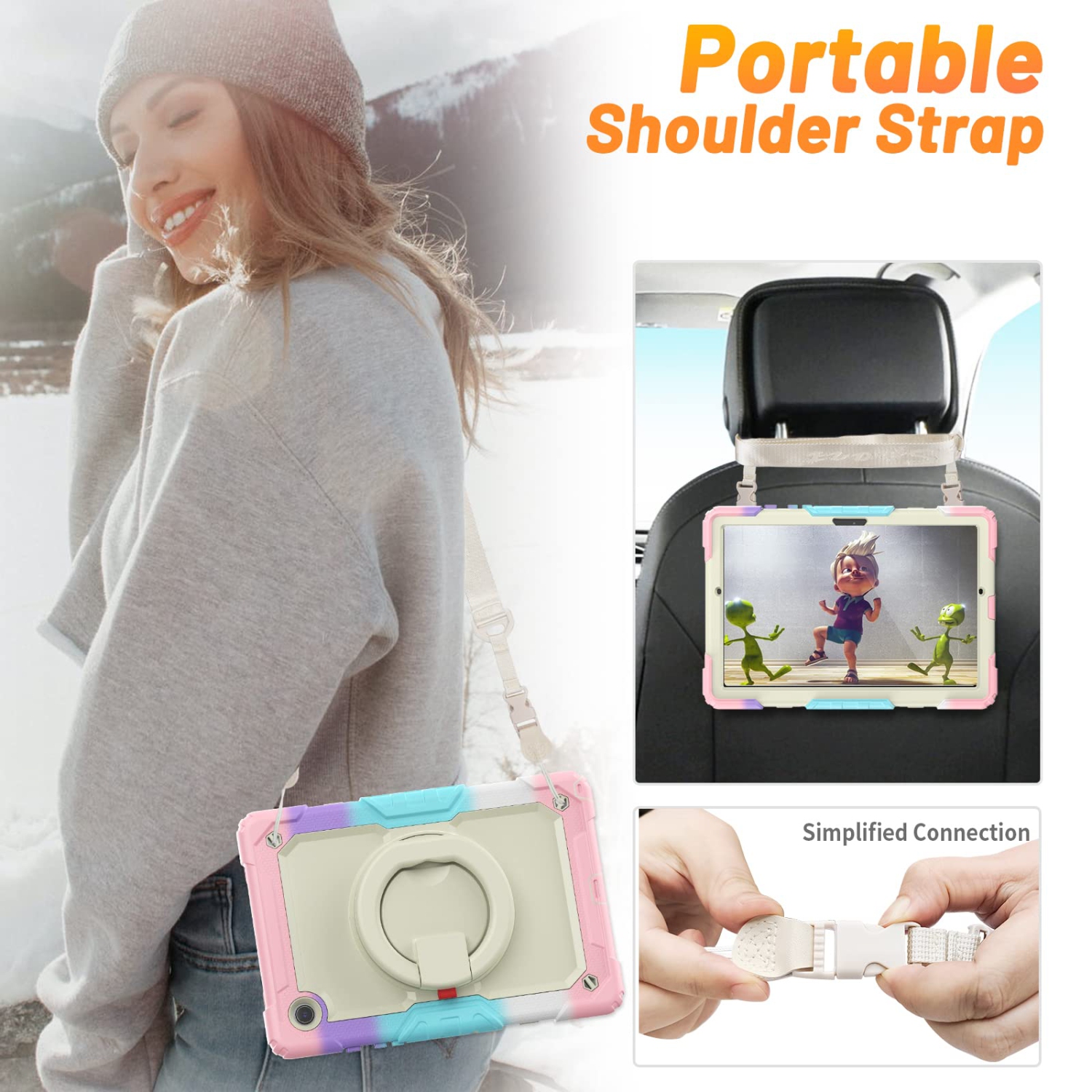 Samsung Galaxy Tab A8 Case 10.5 inch 2021(SM-X200/X205/X207), HXCASEAC Shockproof Cover with Screen Protector, S Pen Holder,