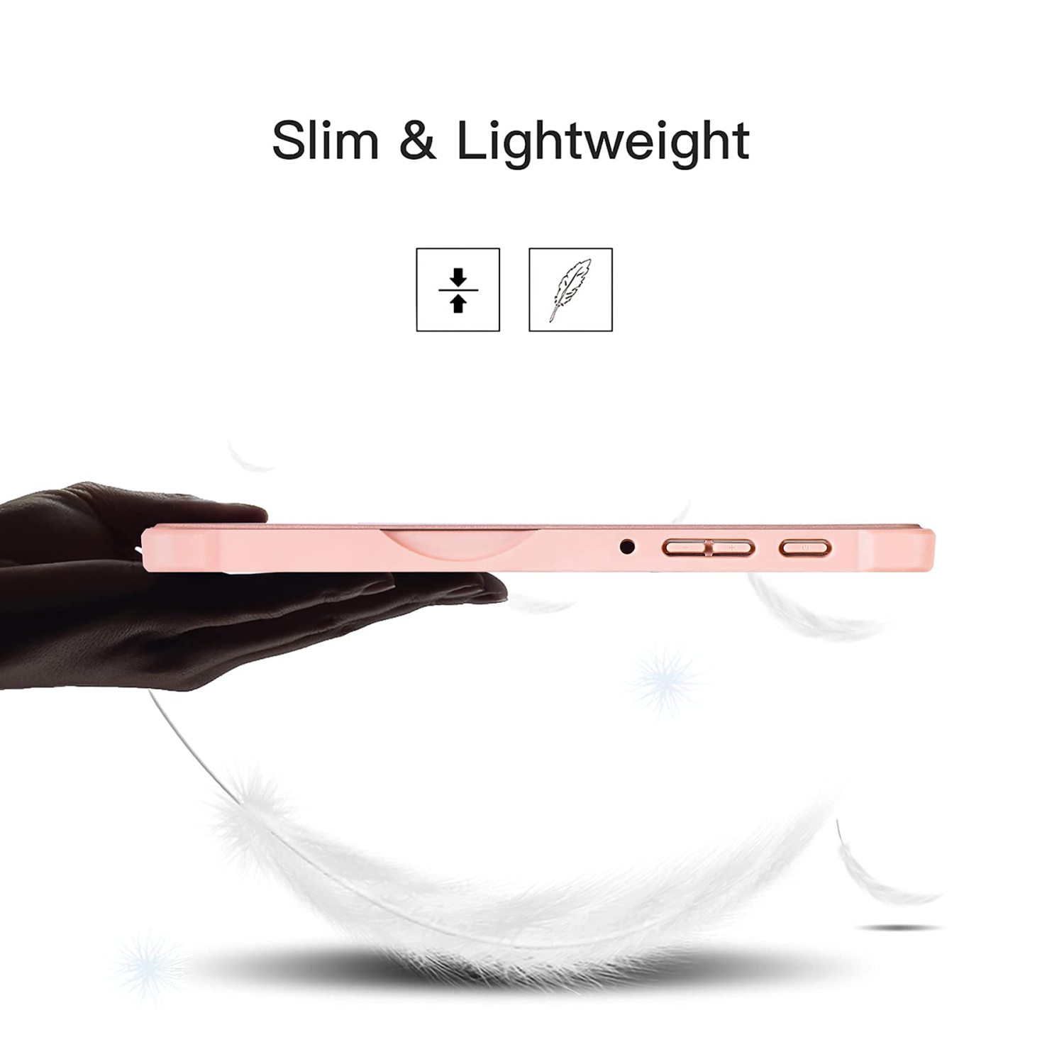 Étui Ztotop pour Galaxy Tab A7 Lite de 8.7 po 2021 de Samsung, étui mince à trois volets avec FUL