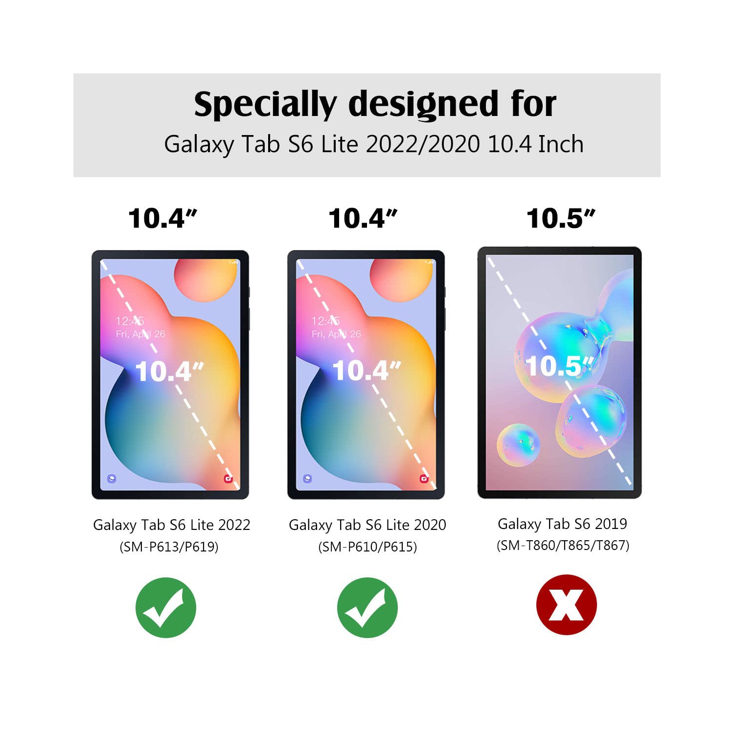 Samsung Galaxy Tab S6 Lite 10.4 Inch 2022/2020, Ultra Slim Lightweight Magnetic Stand Cover Fit Galaxy Tab S6 Lite 2022/2020 Tablet, Midnight Green