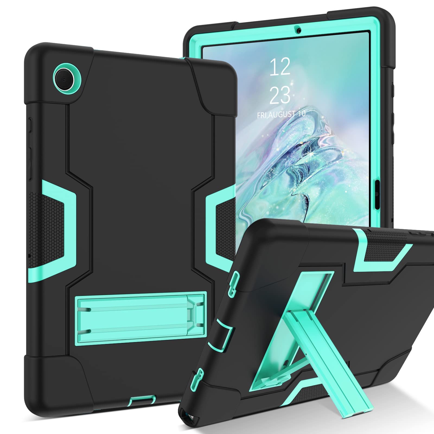 GUAGUA Case for Samsung Galaxy Tab A8 10.5 2022 SM-X200 X205 Kickstand Heavy Duty Cover for Kids 3 in 1 Rugged Shockproof Pr