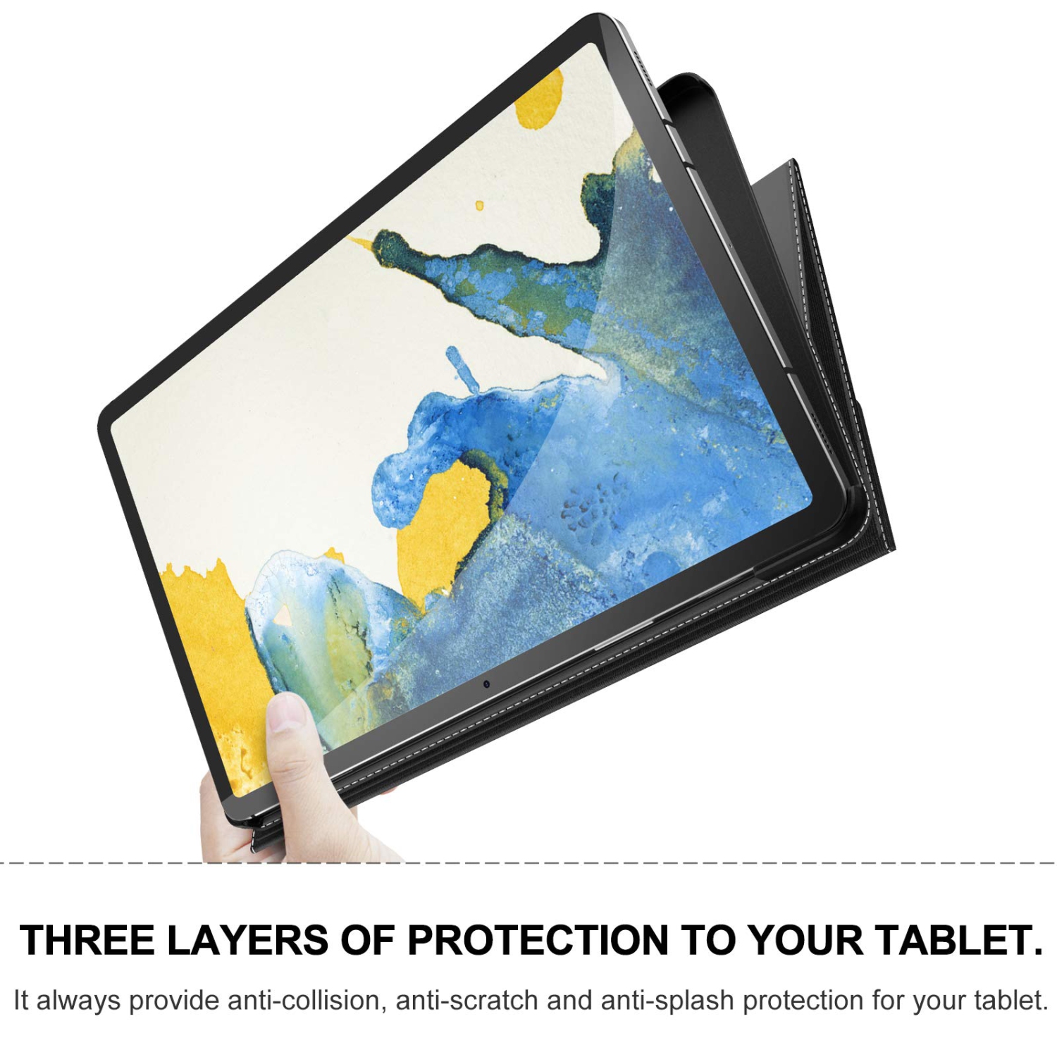 INFILAND Galaxy Tab S8/ Tab S7 Case, Multiple Angle Stand Cover Compatible with Samsung Galaxy Tab S8/ Tab S7 11-inch SM-X70