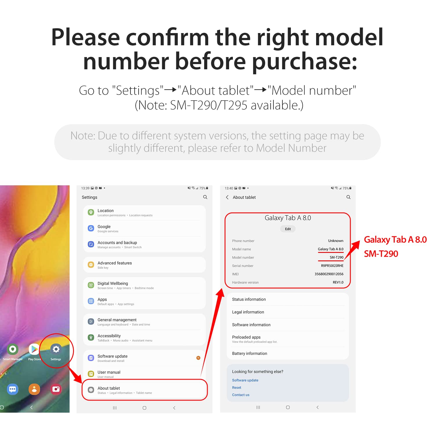 Samsung Galaxy Tab A 8.0 2019 Case T290 / T295, DUX DUCIS Slim Magnetic Trifold Stand Cover for Samsung Galaxy Tab A 8.0 inc