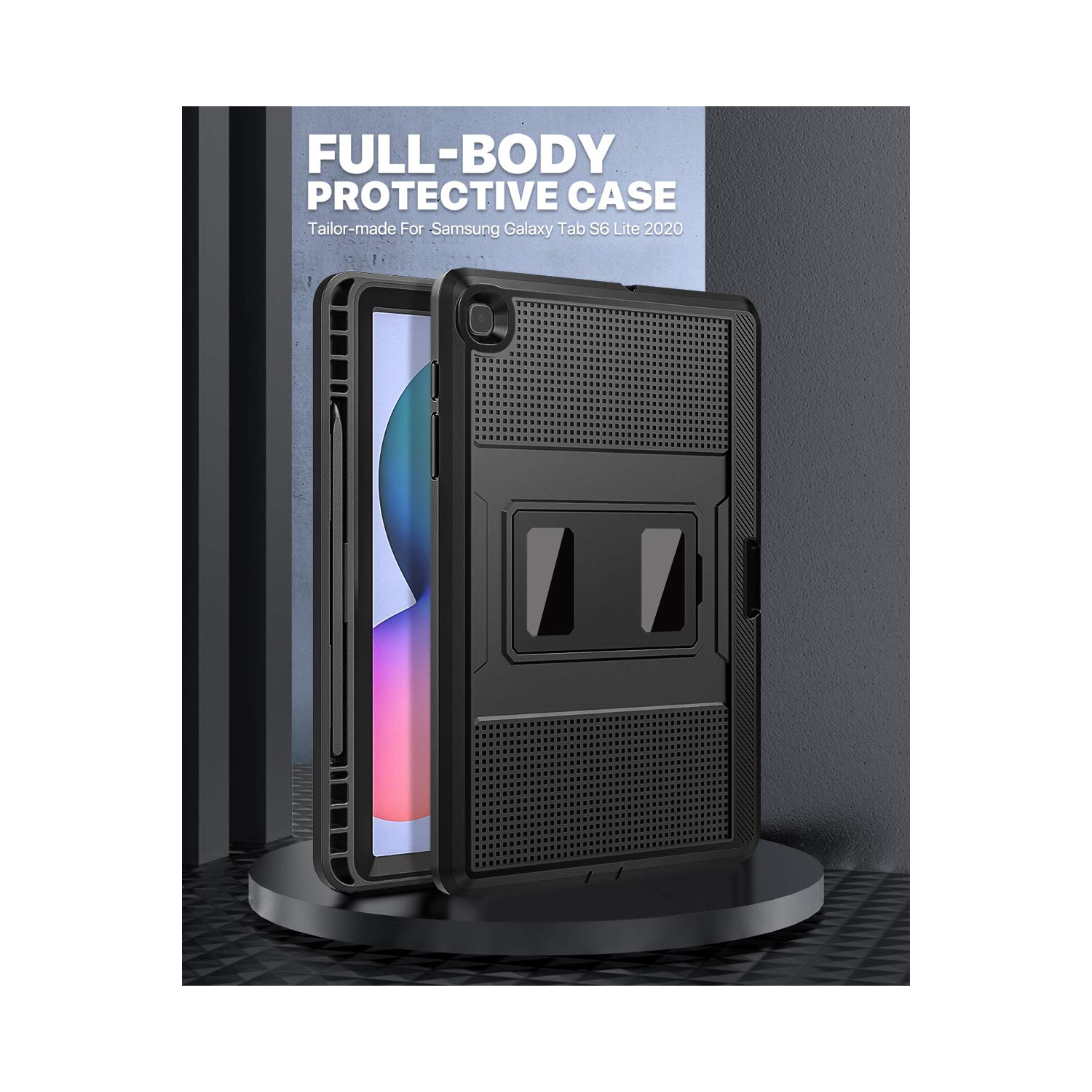 MoKo Case for Samsung Galaxy Tab S6 Lite 10.4 Inch 2022/2020, Heavy Duty Shockproof Full Body Rug