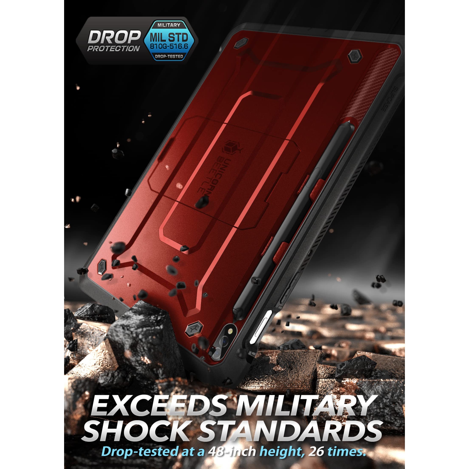 SUPCASE Unicorn Beetle Pro Series Case for Samsung Galaxy Tab S8 Ultra, with Built-in Screen Protector & S Pen Holder