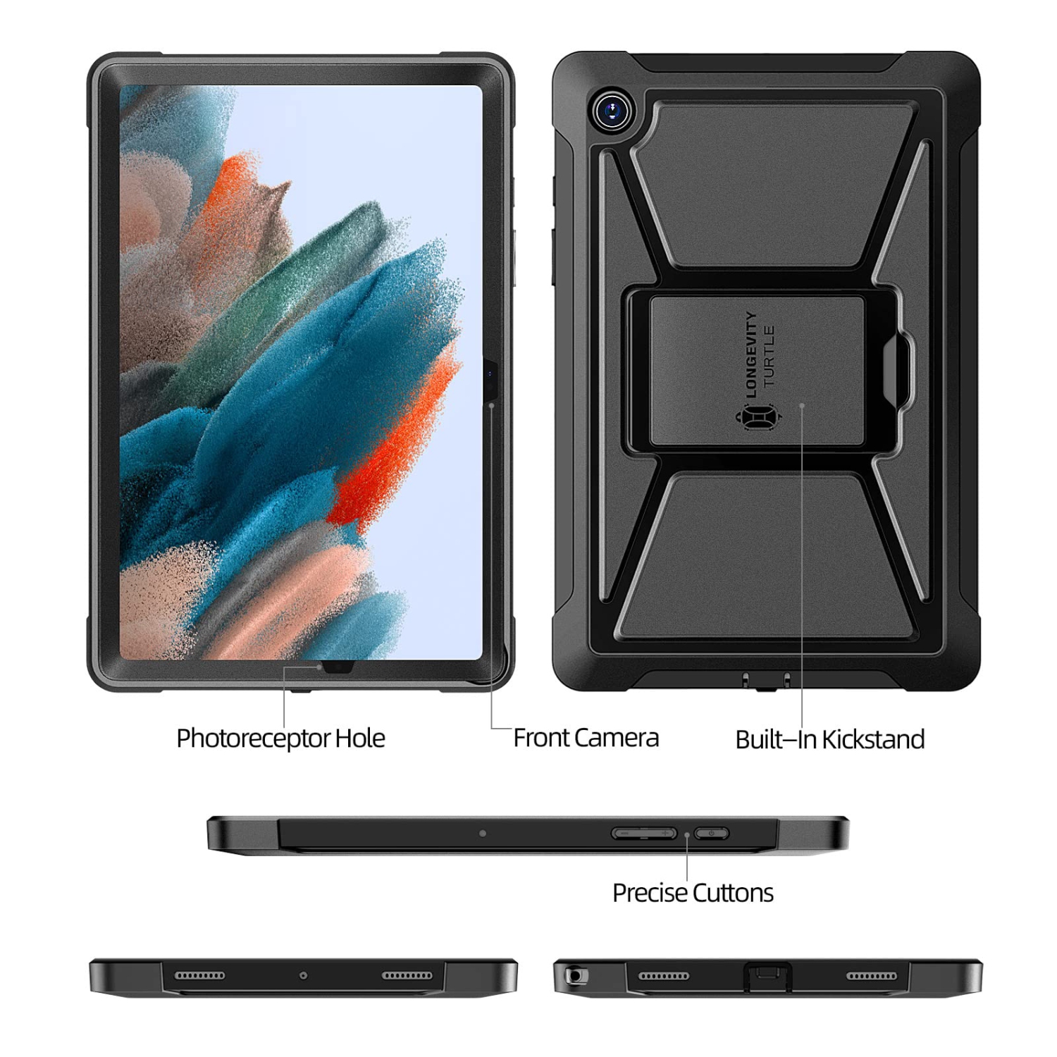 ZtotopCases for Samsung Galaxy Tab A8 Case 10.5 Inch 2022, Built-in Screen Protector, Full Protection Shockproof Cover with