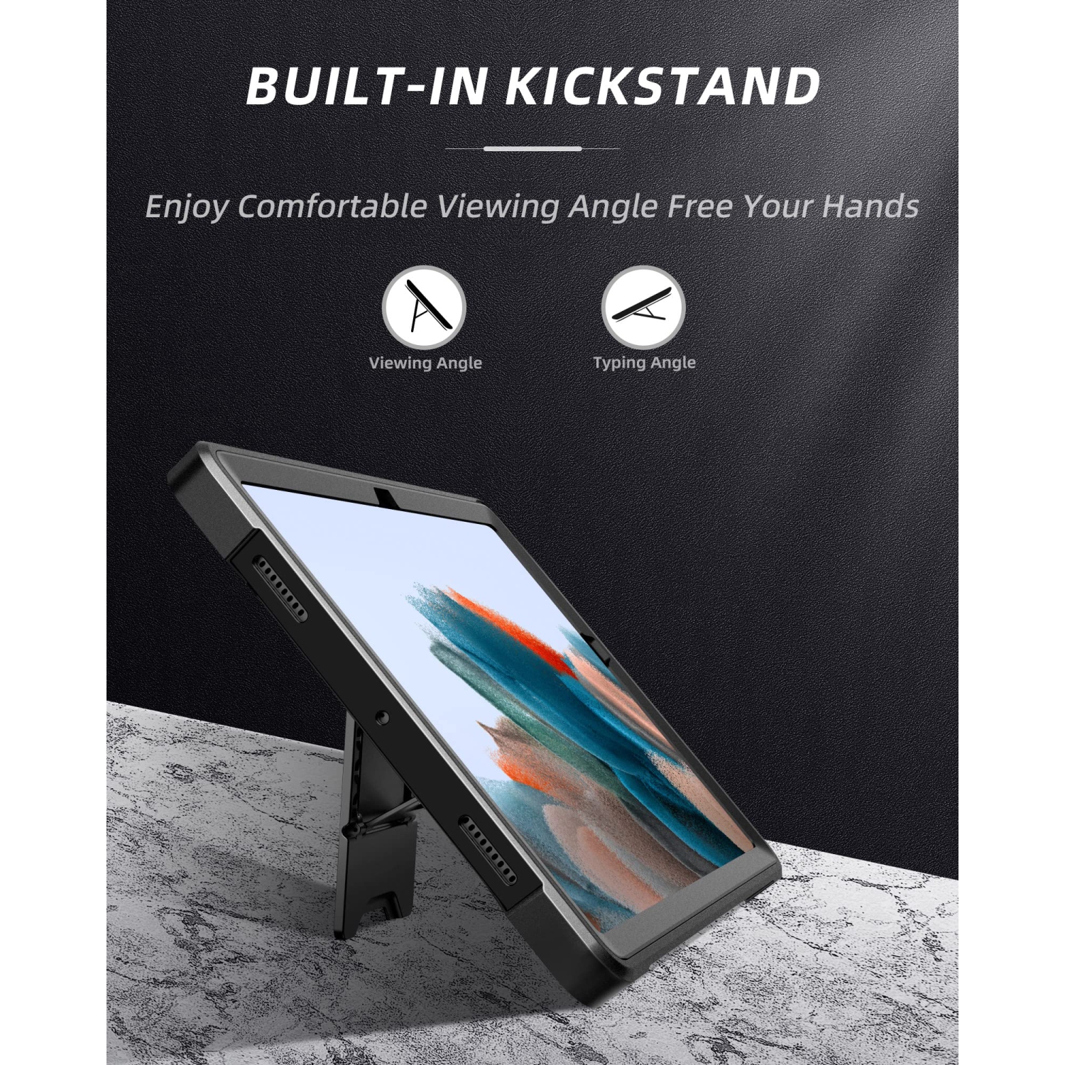 ZtotopCases for Samsung Galaxy Tab A8 Case 10.5 Inch 2022, Built-in Screen Protector, Full Protection Shockproof Cover with