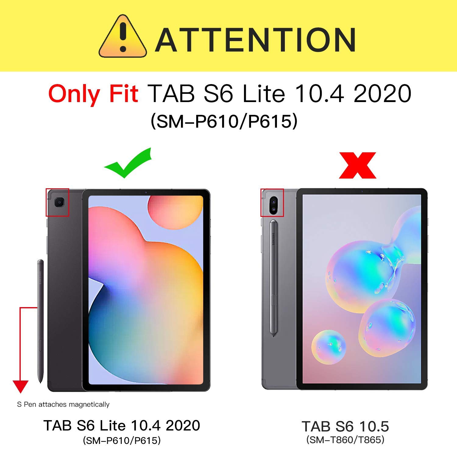 ZtotopCase Galaxy Tab S6 Lite 10.4" Case with Pen Holder, Auto Wake/Sleep, Slim PU Lightweight Trifold Stand Folio Cover for