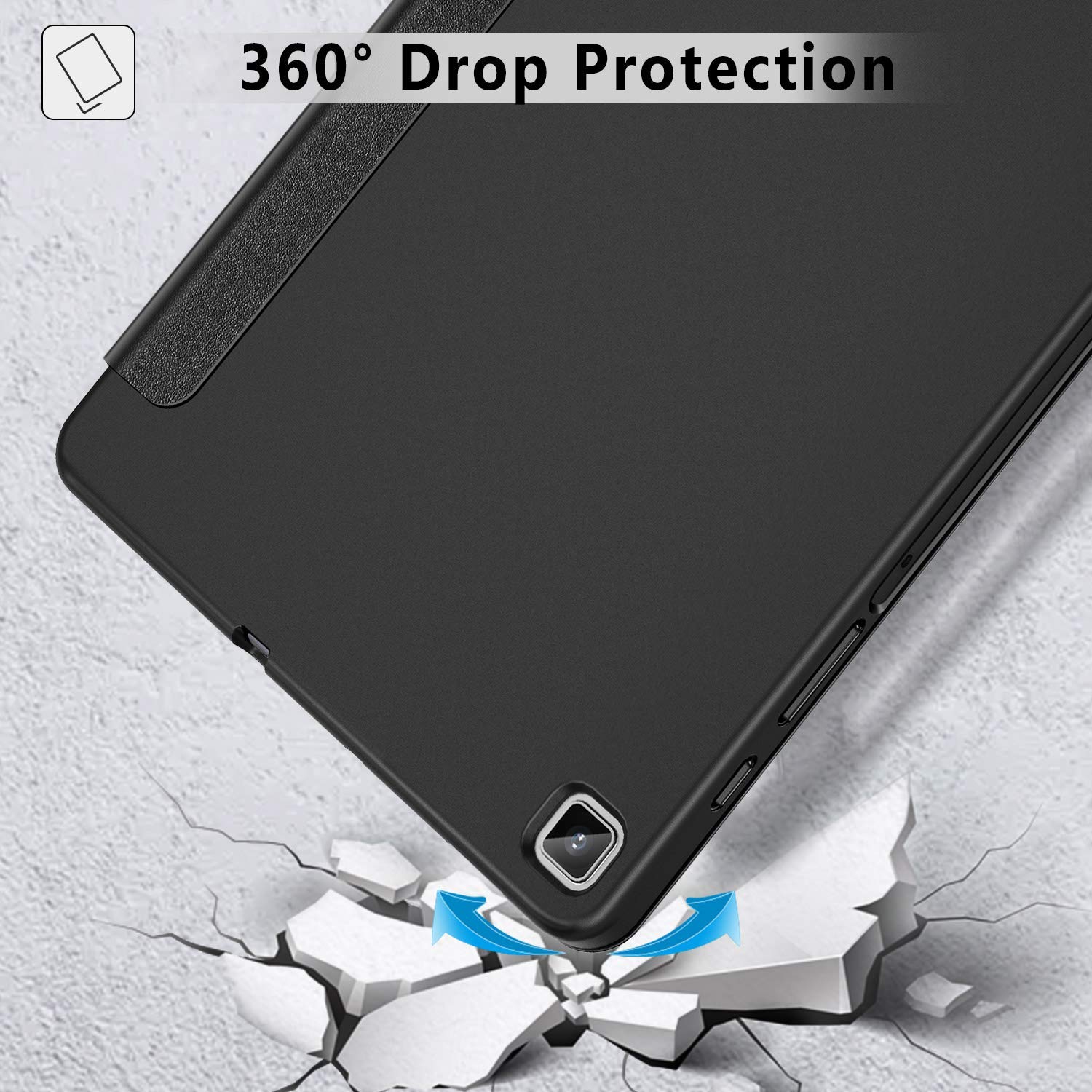 ZtotopCase Galaxy Tab S6 Lite 10.4" Case with Pen Holder, Auto Wake/Sleep, Slim PU Lightweight Trifold Stand Folio Cover for