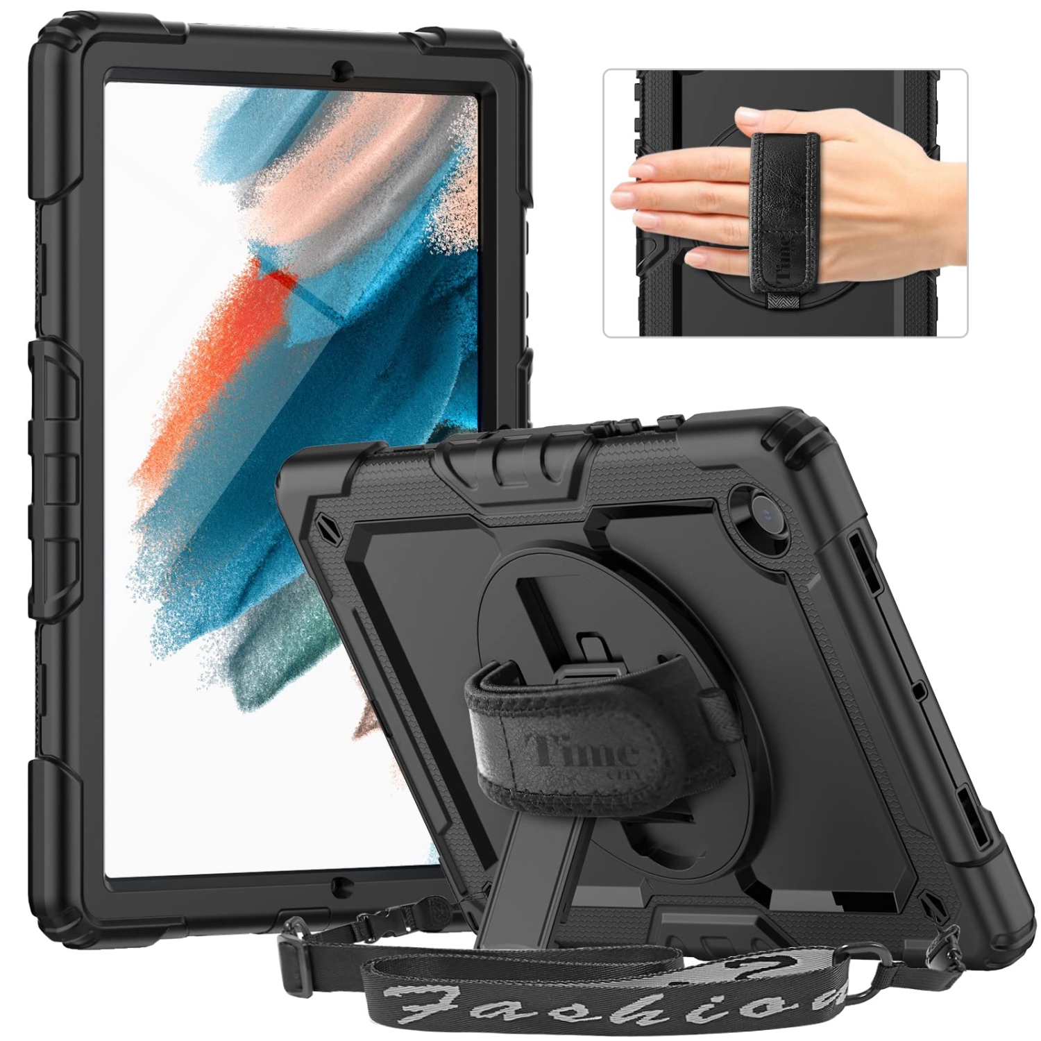 Timecity Case for Samsung Galaxy Tab A8 Case 10.5'' 2022 (SM-X200/X205/X207), Full-Body Shockproof Protective Case with Scre