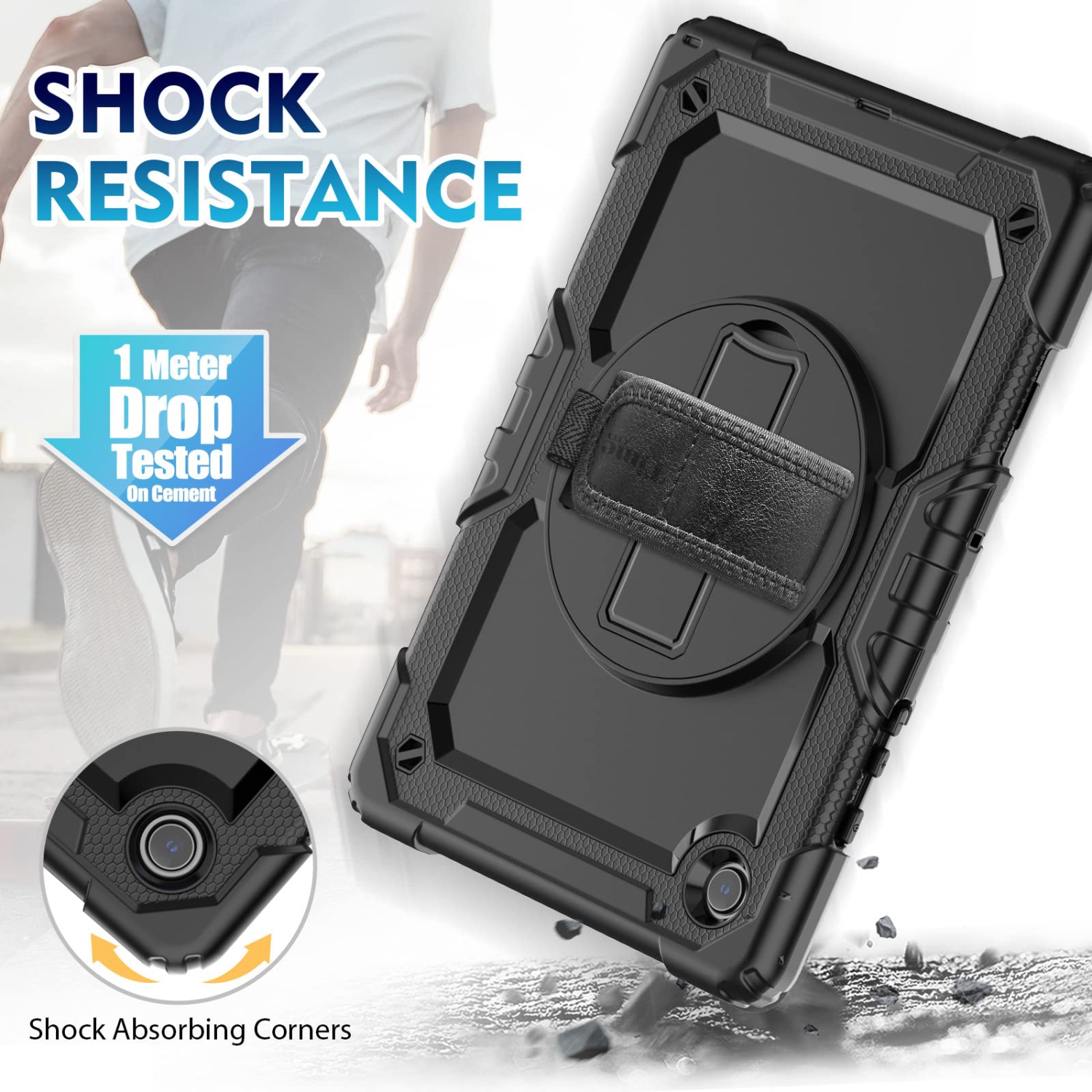 Étui Timecity pour Galaxy Tab A8 de 10.5 po 2022 de Samsung, étui protecteur complet avec protection antichoc Scre