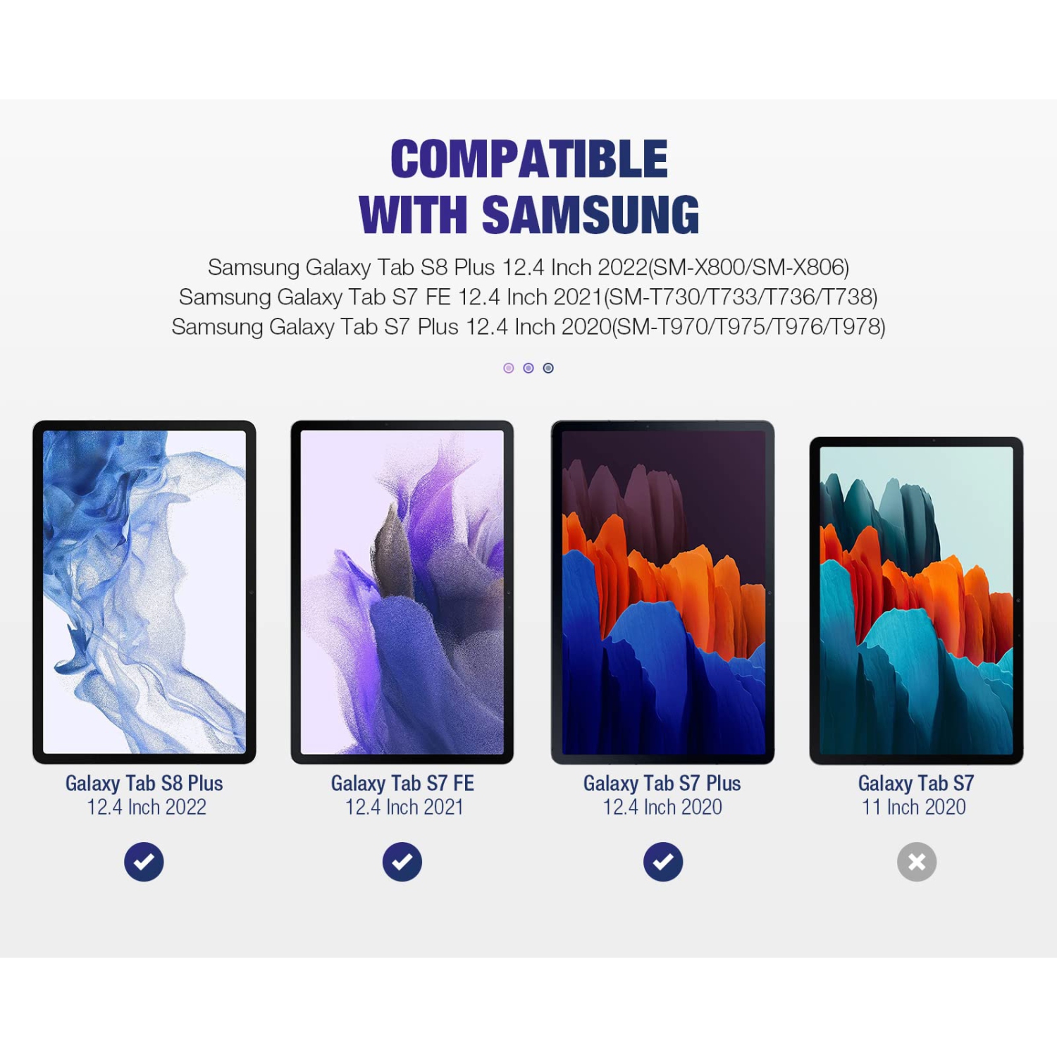 Dadanism Case for Samsung Galaxy Tab S8 Plus 12.4" 2022 / Galaxy Tab S7 FE 12.4" 2021 / Galaxy Tab S7+ 12.4" 2020, Flexible