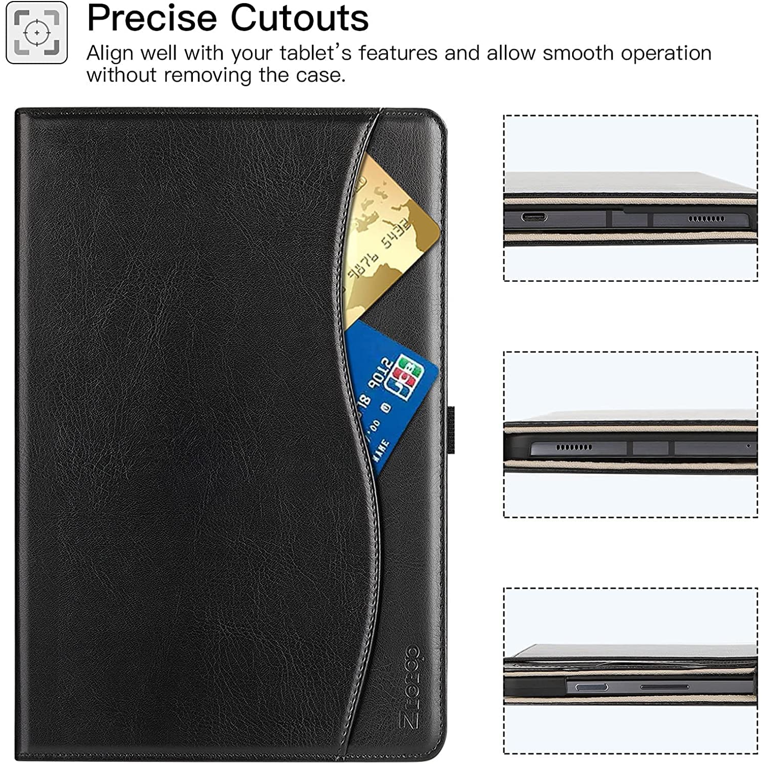 Ztotop Case for Samsung Galaxy Tab S8 Plus/S7 FE, Premium PU Leather Folding Stand Cover for 12.4 Inch Galaxy Tab S8+ 2022/S