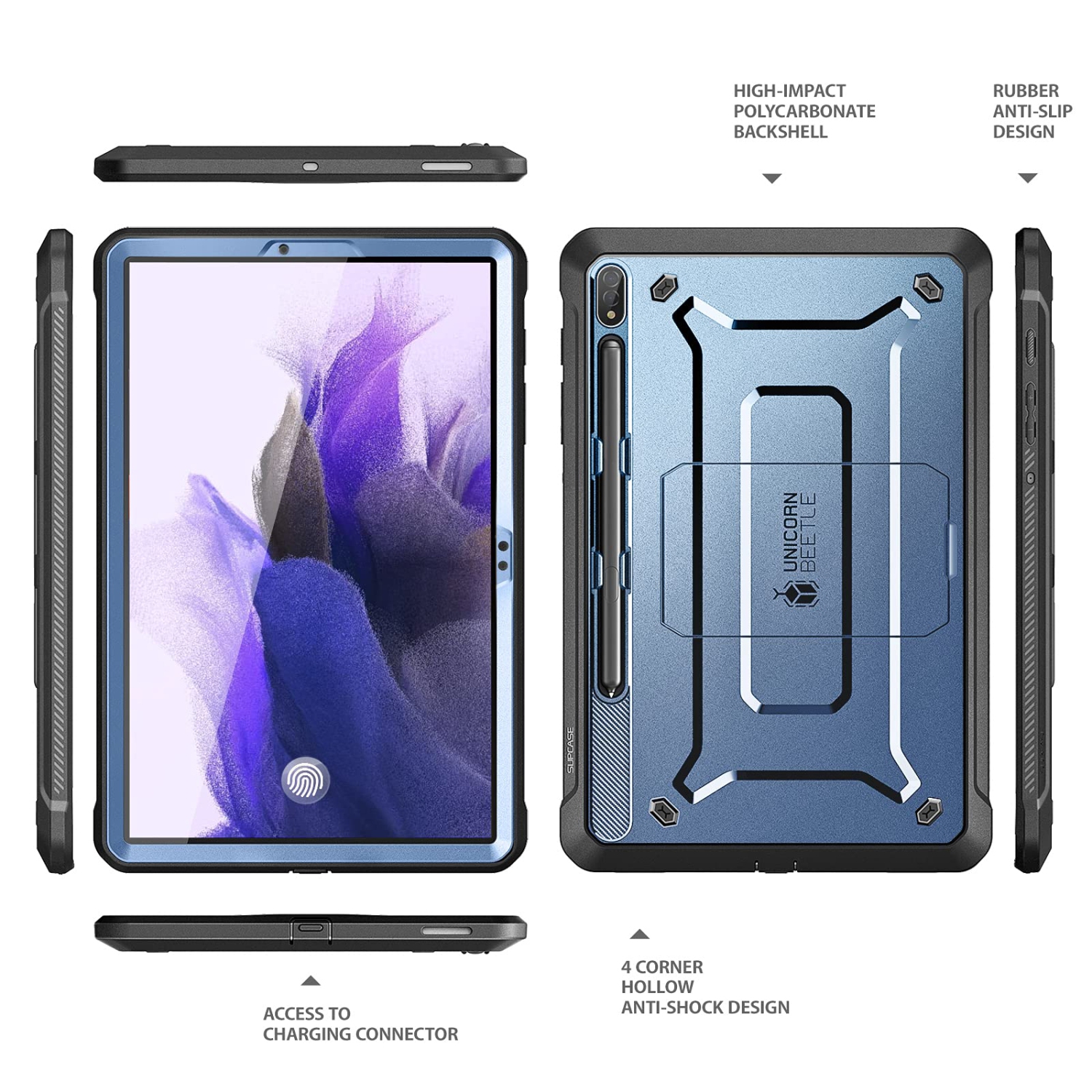 SUPCASE Unicorn Beetle Pro Series Case for Samsung Galaxy Tab S7 FE 12.4 Inch, Full-Body Rugged Heavy Duty Case with